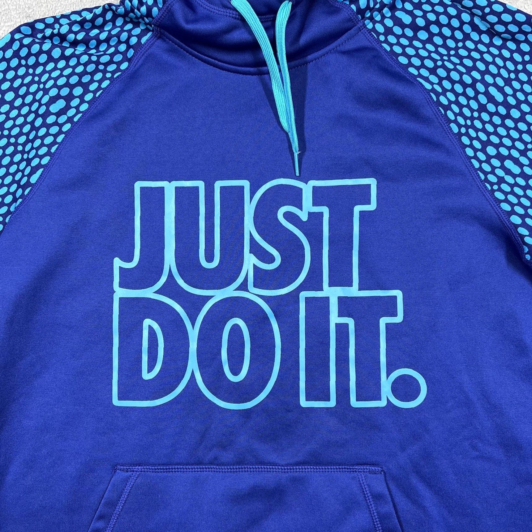 Nike Nike Therma-Fit Hoodie Women's M Blue Just Do It Graphic Pullover All Seasons Sports Regular Size M / US 6-8 / IT 42-44 - 4 Thumbnail