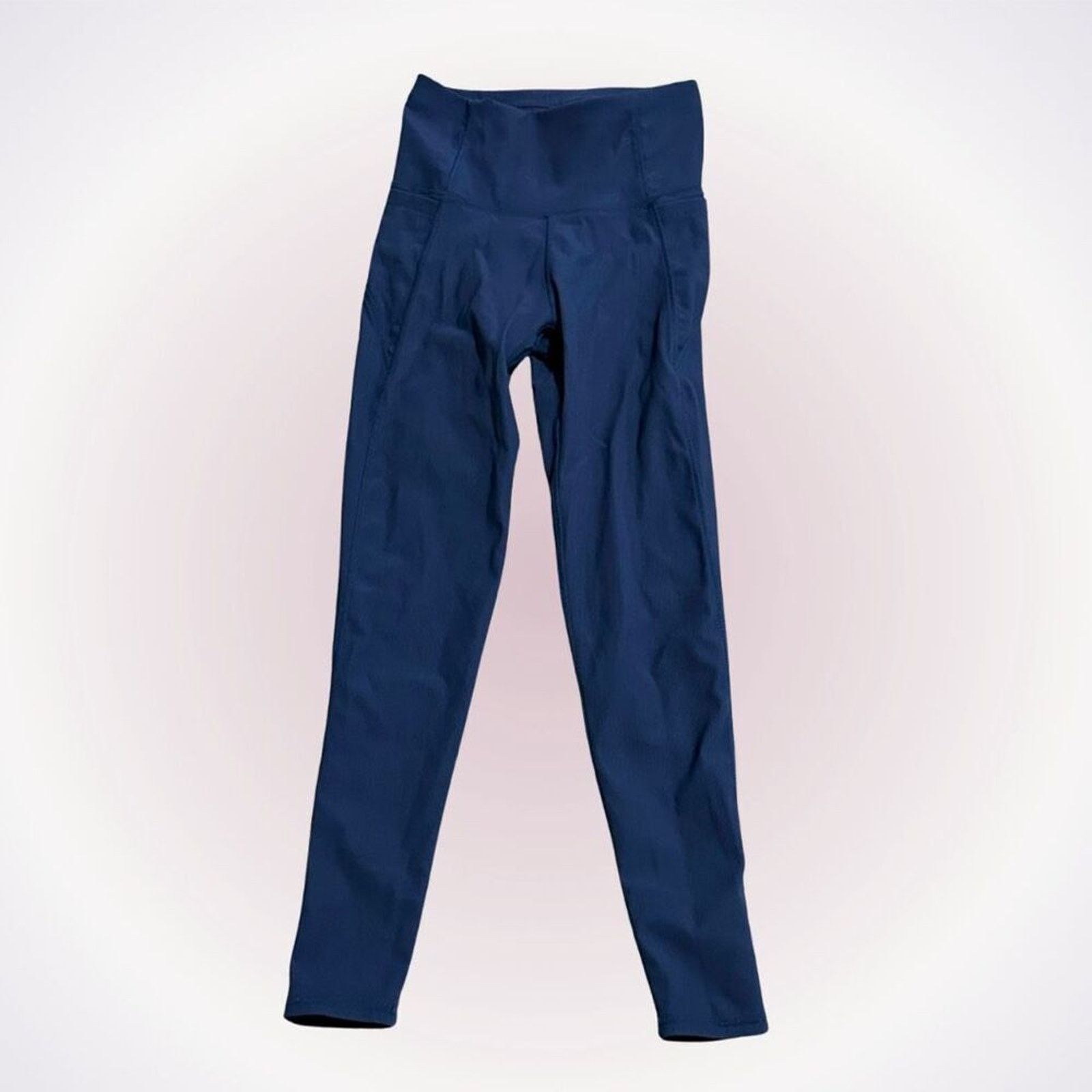 Kyodan Kyodan Blue Ribbed Workout Leggings | Sz XS Size 26" / US 2 / IT 38 - 1 Thumbnail