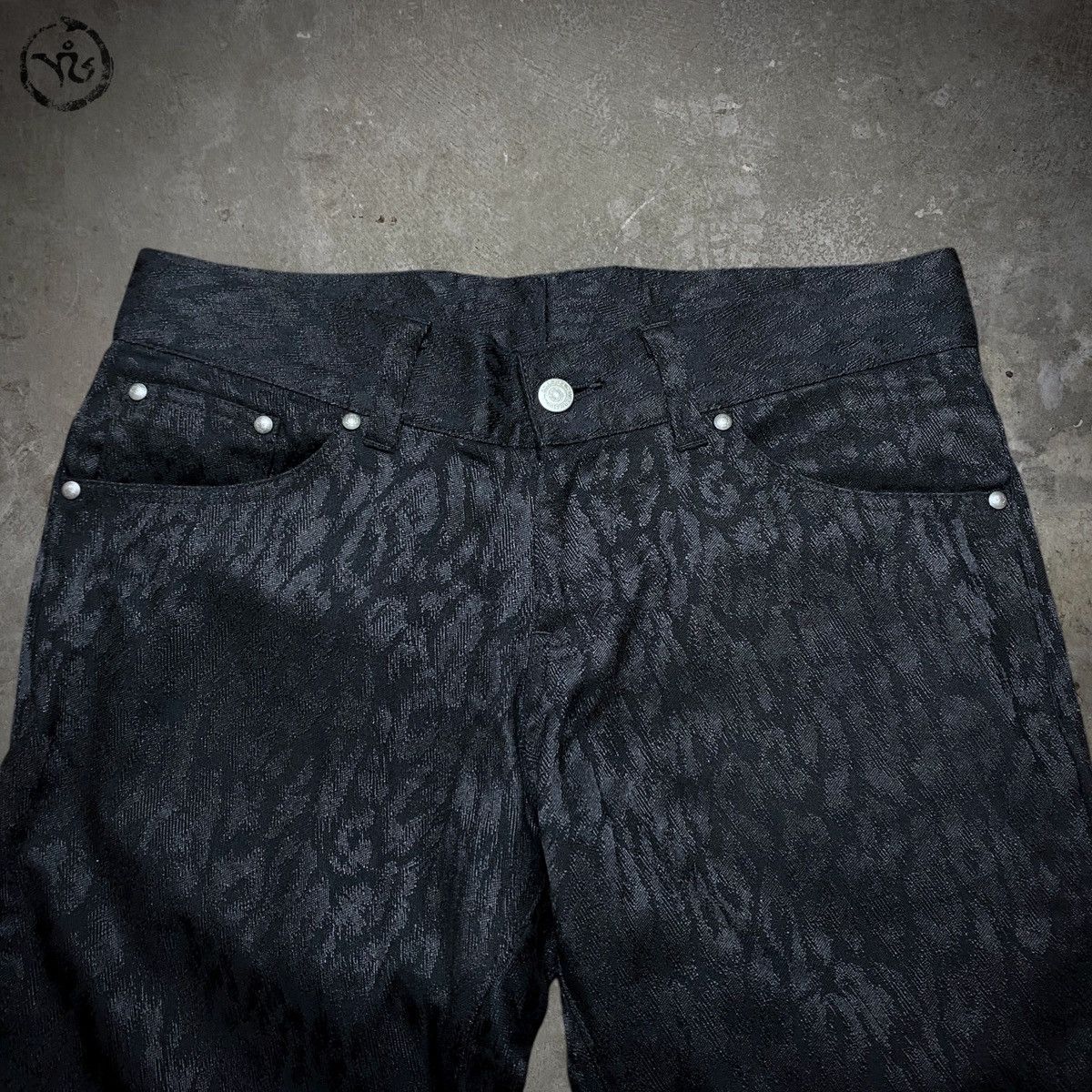 Tornado Mart Tornado Mart Black Cheetah Flared Pants Size US 32 / EU 48 - 2 Thumbnail