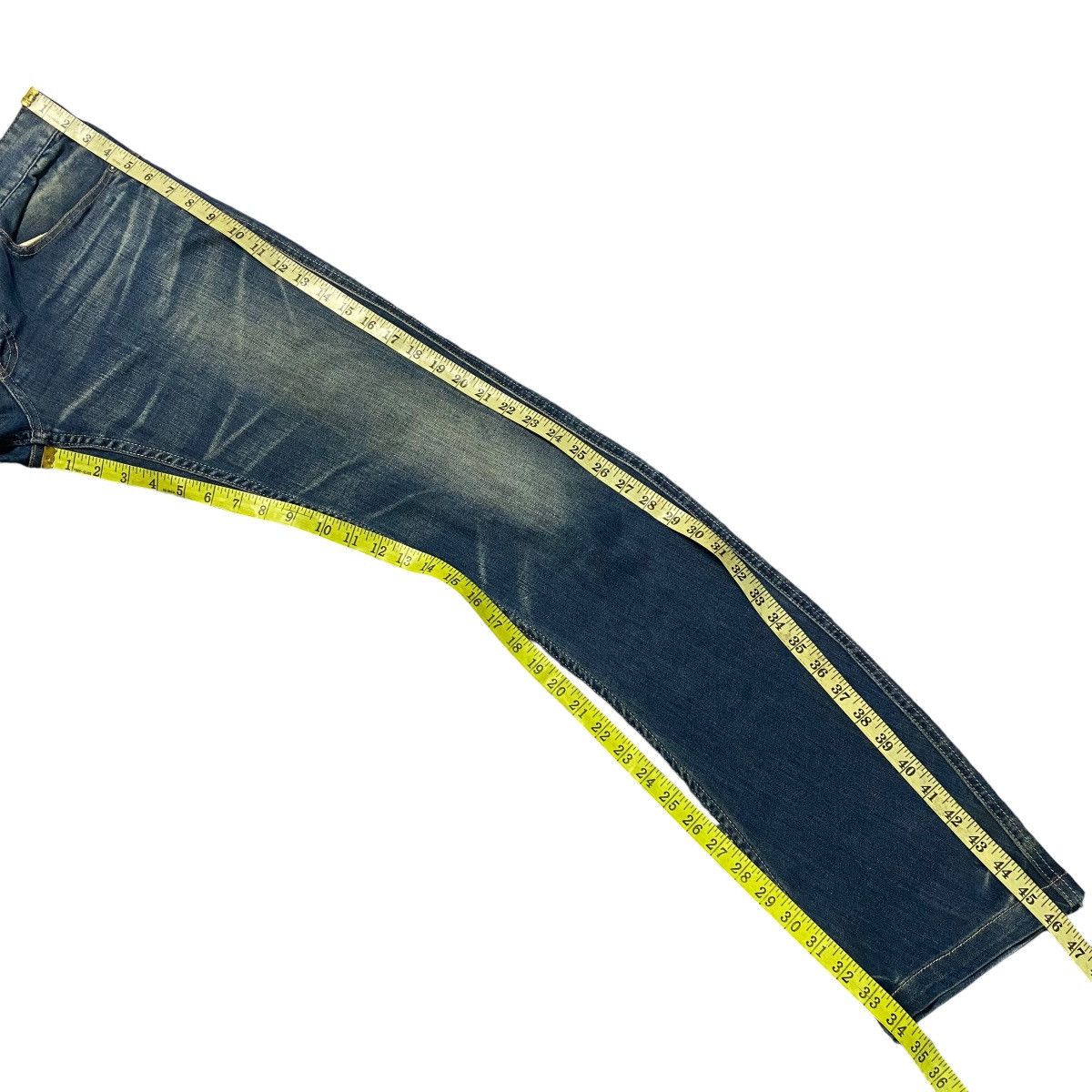 5351 POUR LES HOMMES 5351 Pour Les Hommes Curve Leg Denim Low Flare Jeans Size US 32 / EU 48 - 17 Thumbnail
