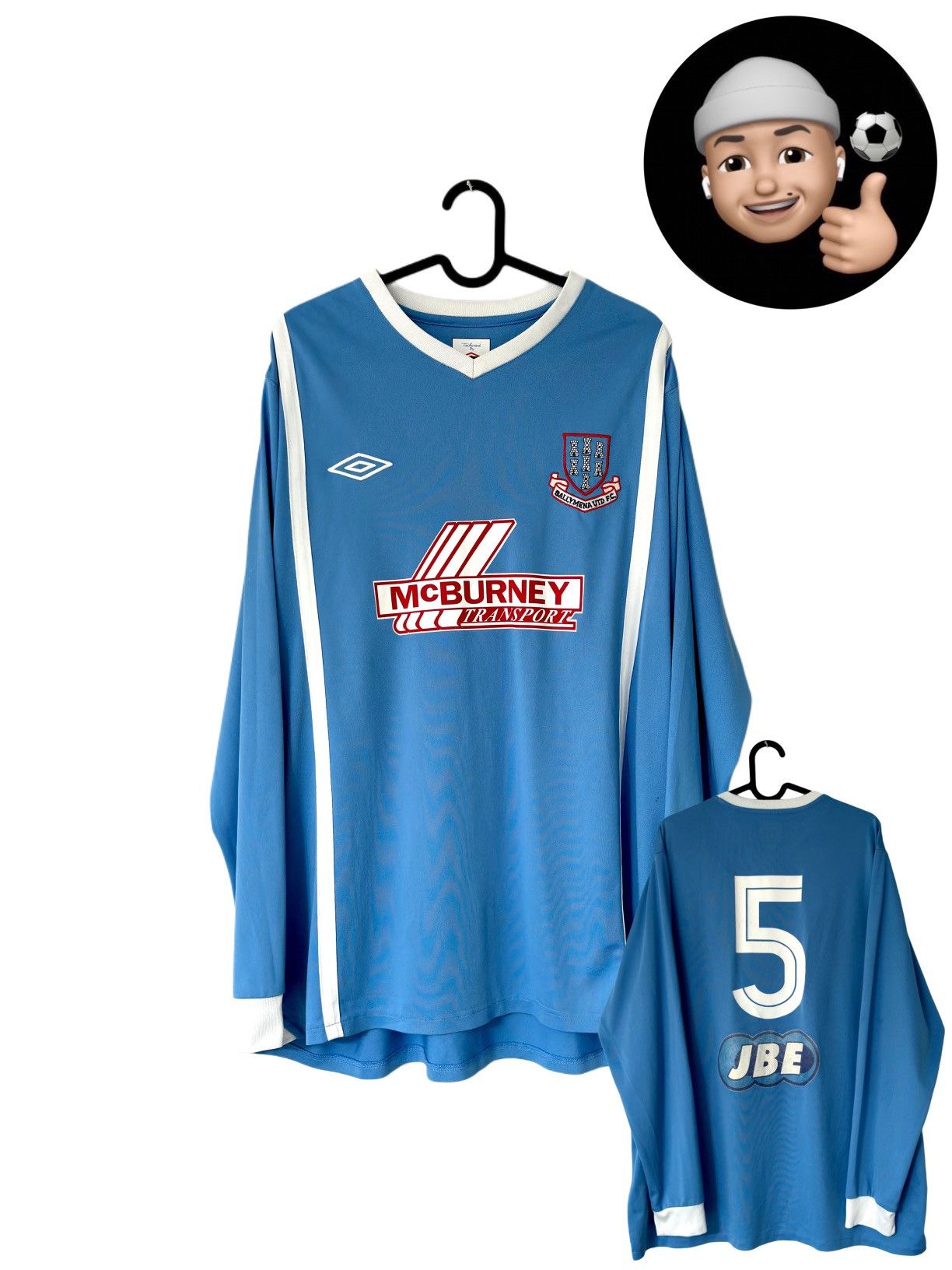 Umbro × Vintage 2011 2012 Ballymena United Ireland Match Issue Soccer Jersey Size US XL / EU 56 / 4 - 1 Thumbnail