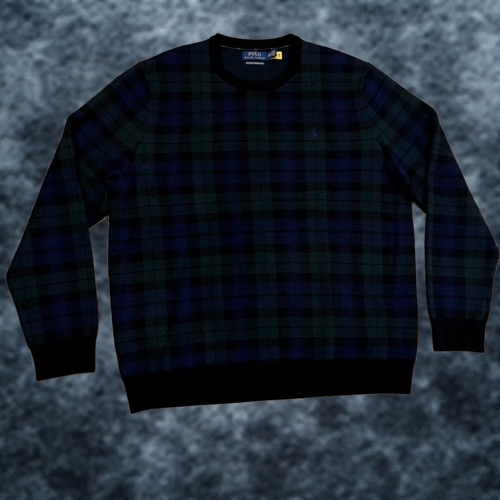 Polo Ralph Lauren Polo Ralph Lauren Sweater Men’s 2XL Plaid Wool Crew Neck Long Sleeve Multicolor Knit Pullover Classic Preppy Designer Breathable Stretch Size US XXL / EU 58 / 5 - 1 Thumbnail