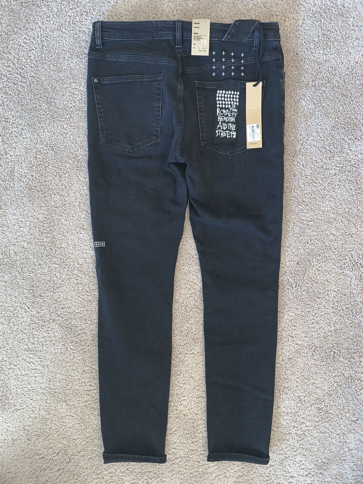 Ksubi KSUBI CHITCH OVERDYE FADED BLACK STRETCH DENIM Size US 33 - 2 Thumbnail