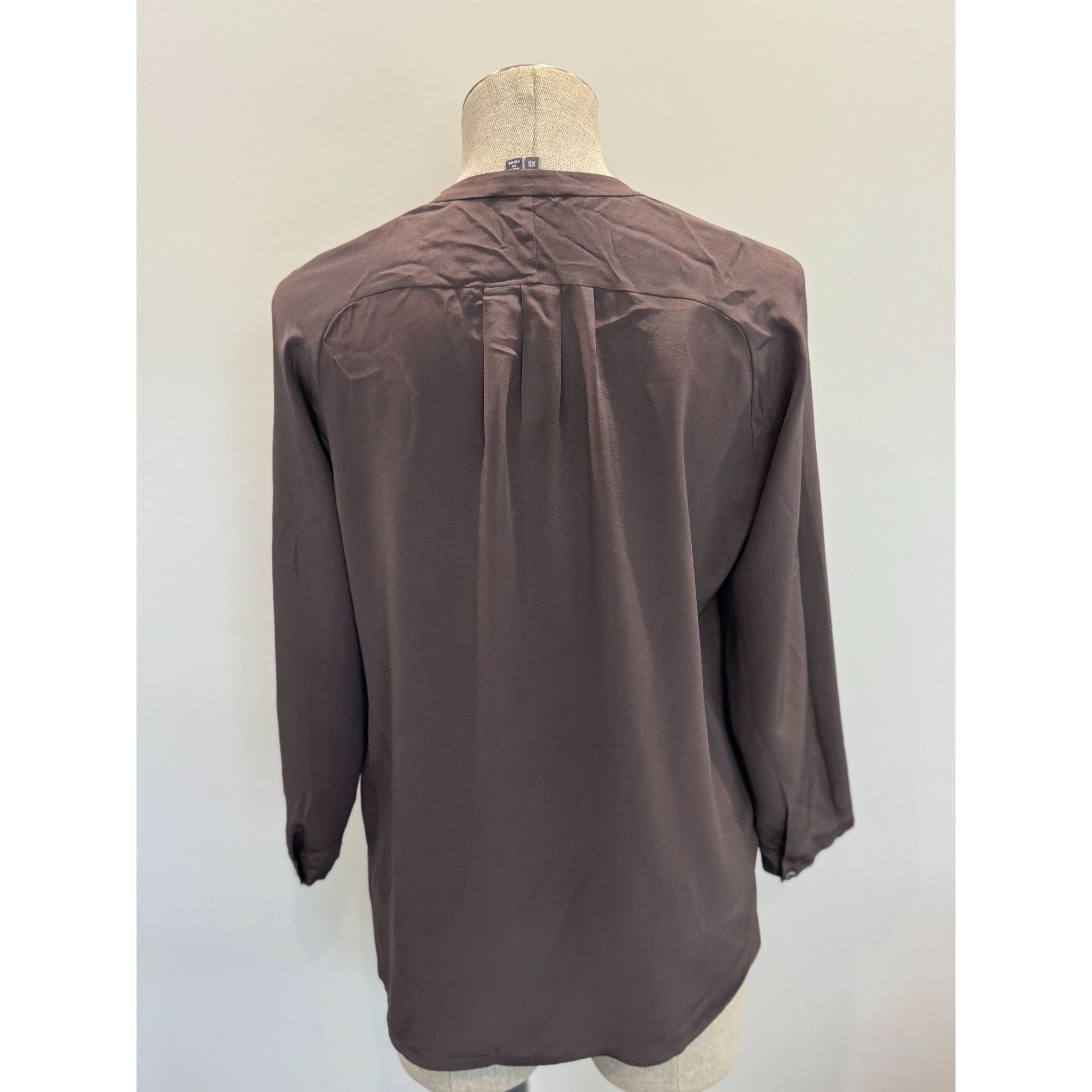 Vince Vince Silk Blouse in Cocoa Size XS Size XS / US 0-2 / IT 36-38 - 3 Thumbnail