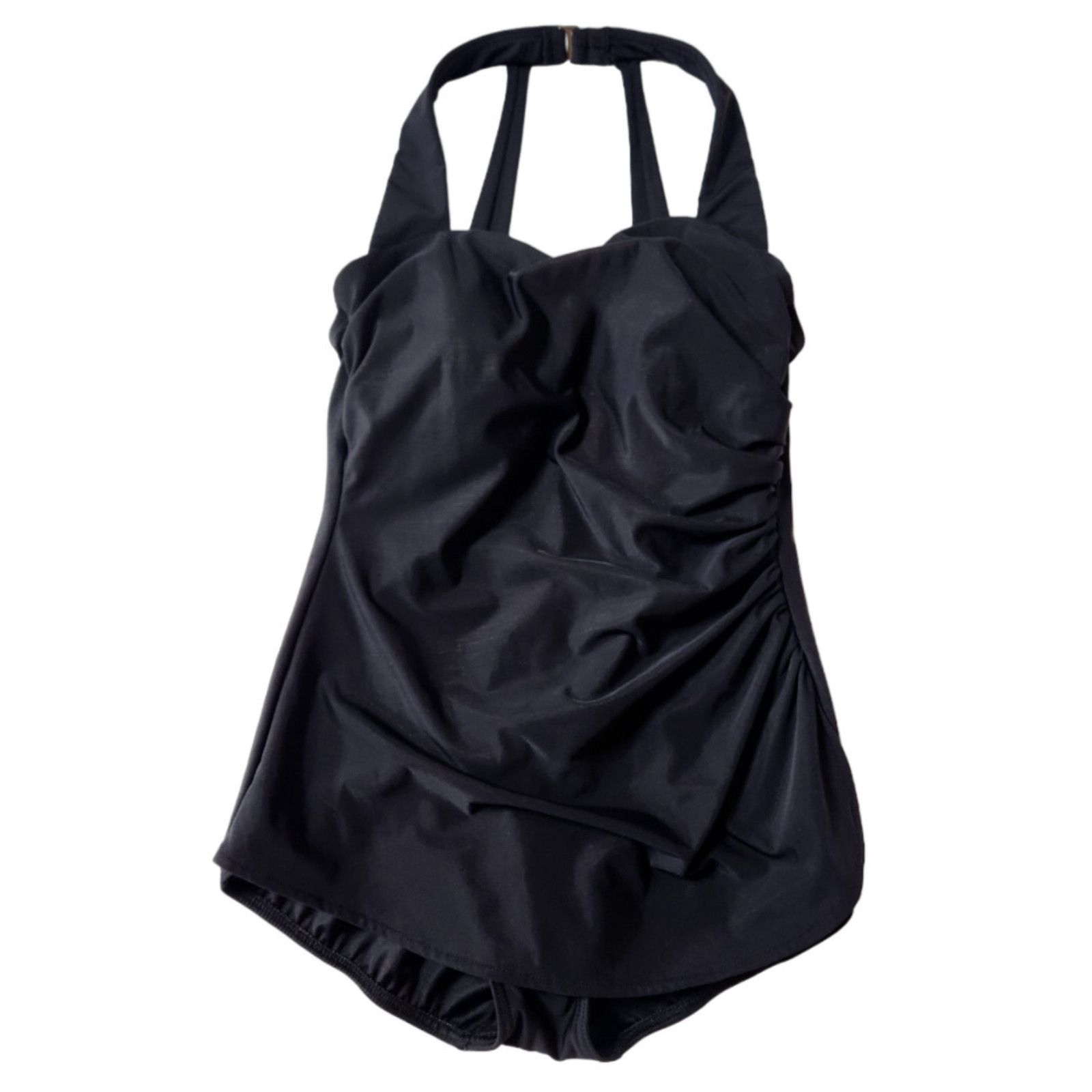 Vintage Lands End Womens 10P Petite One Piece Swimsuit Solid Black Wireless Bathing Suit Grailed