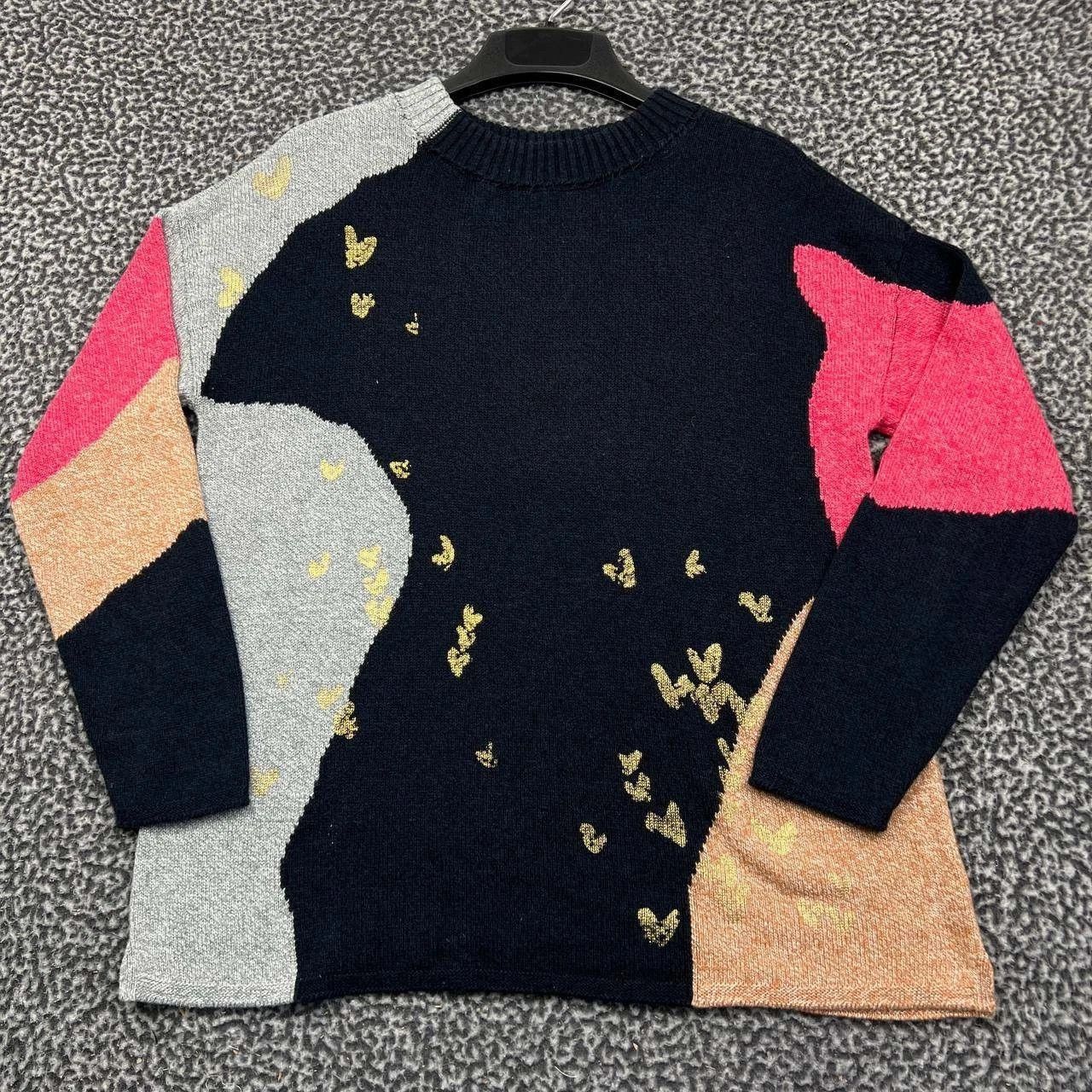 NIC+ZOE Nic+Zoe Sweater Women Large Black Knit Pullover Crew Neck Size L / US 10 / IT 46 - 1 Thumbnail