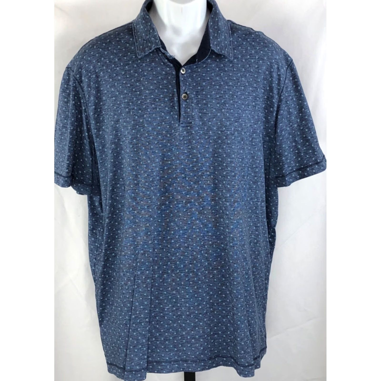 Van Heusen VINTAGE Van Heusen Shirt Mens 2XL Blue Golf Polo Button collar Preppy Country Club Size US XXL / EU 58 / 5 - 4 Thumbnail