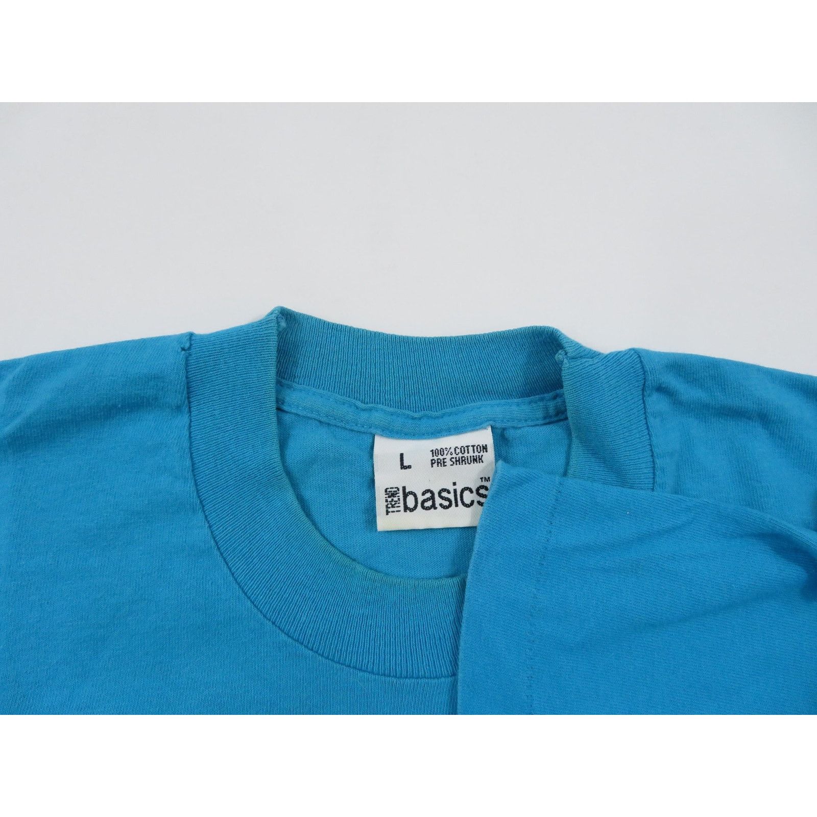 Other Basics Pocket T-Shirt, Plain Blank Blue, Sz L 1990s Size US L / EU 52-54 / 3 - 3 Thumbnail