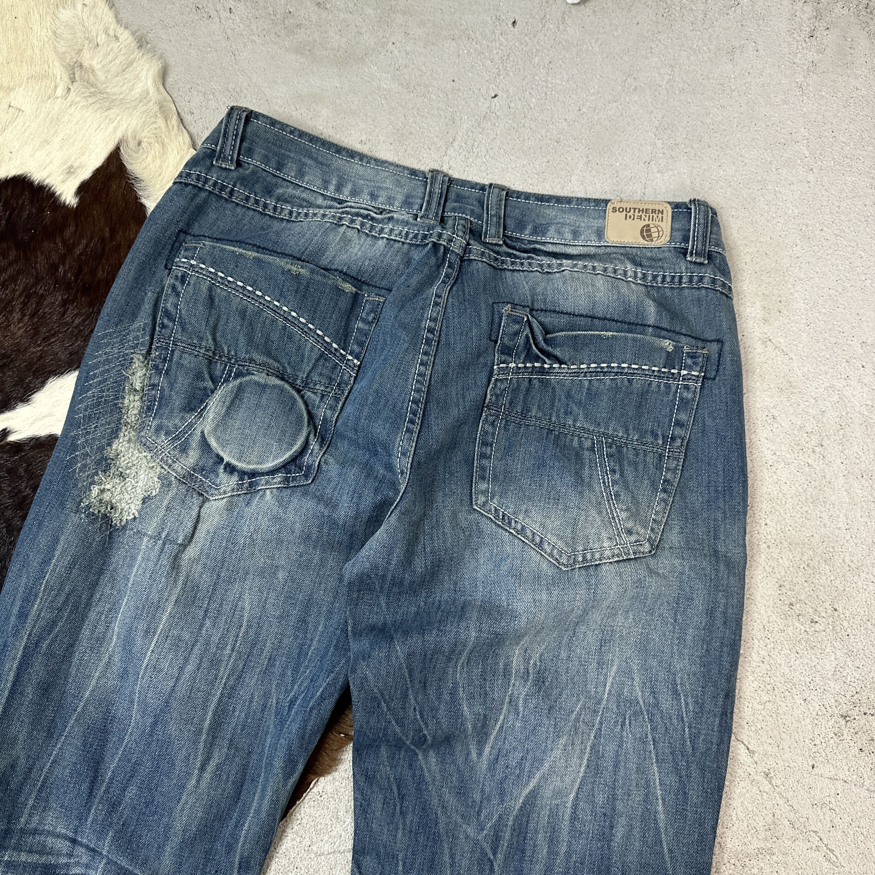 Vintage Vintage Wide Leg Y2K Jeans Size 33" - 4 Thumbnail
