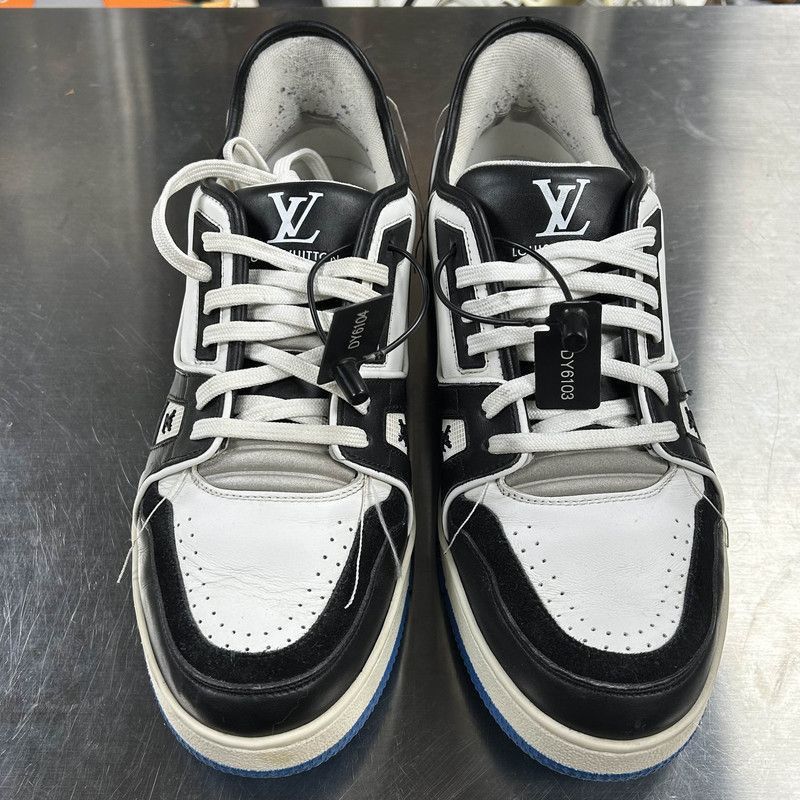 Louis Vuitton Louis Vuitton Trainer Black and Blue Sneakers -2508 Size US 8 / EU 41 - 2 Thumbnail