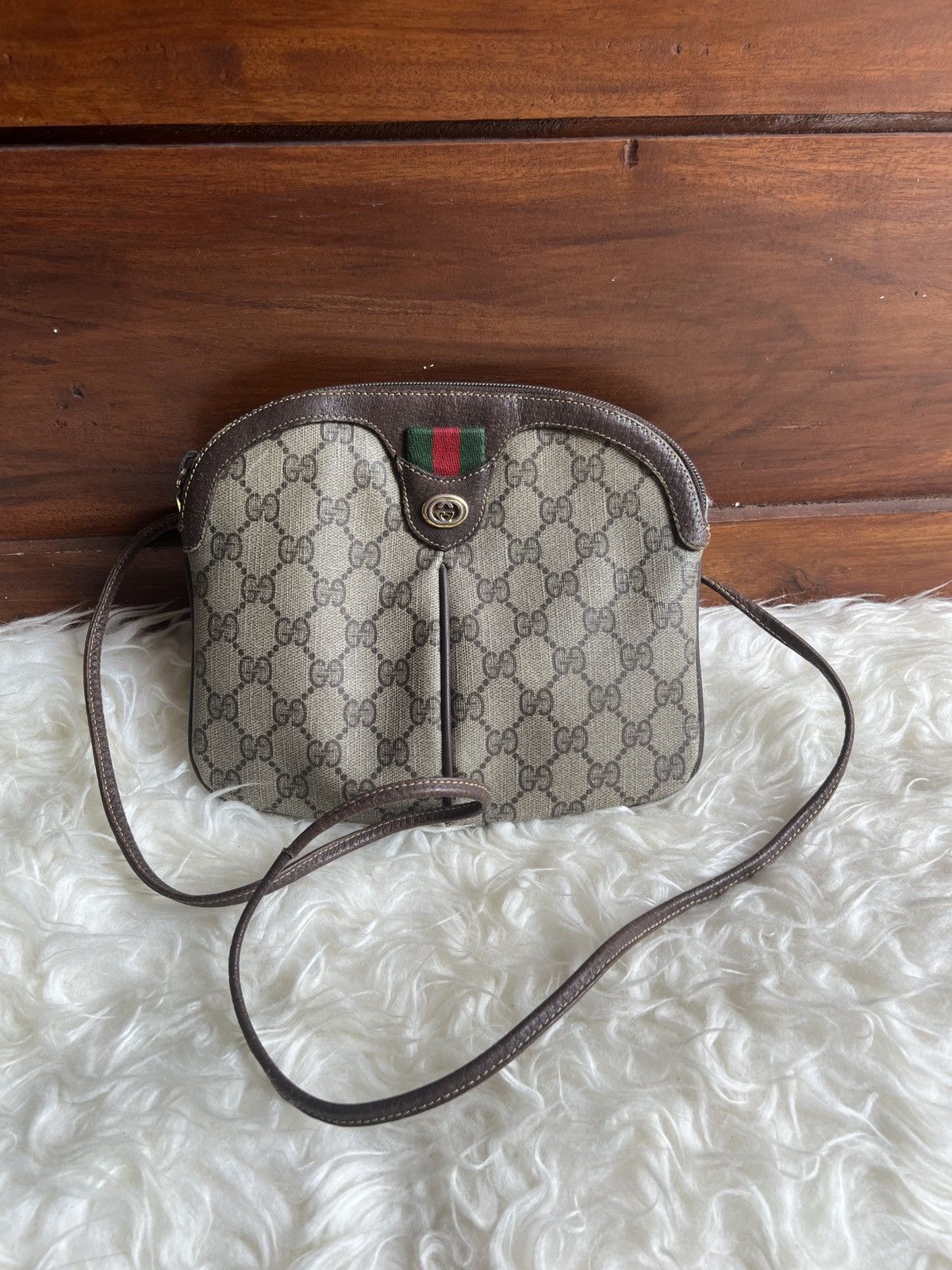 Gucci Auth Gucci GG Monogram Supreme Sherry Web Ophidia Size ONE SIZE - 1 Thumbnail