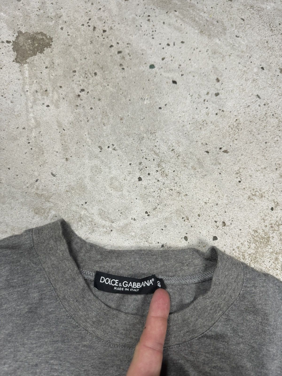 Dolce & Gabbana 2010s Dolce & Gabbana Catholic Grey Long Sleeve Tee Size S / US 4 / IT 40 - 8 Thumbnail