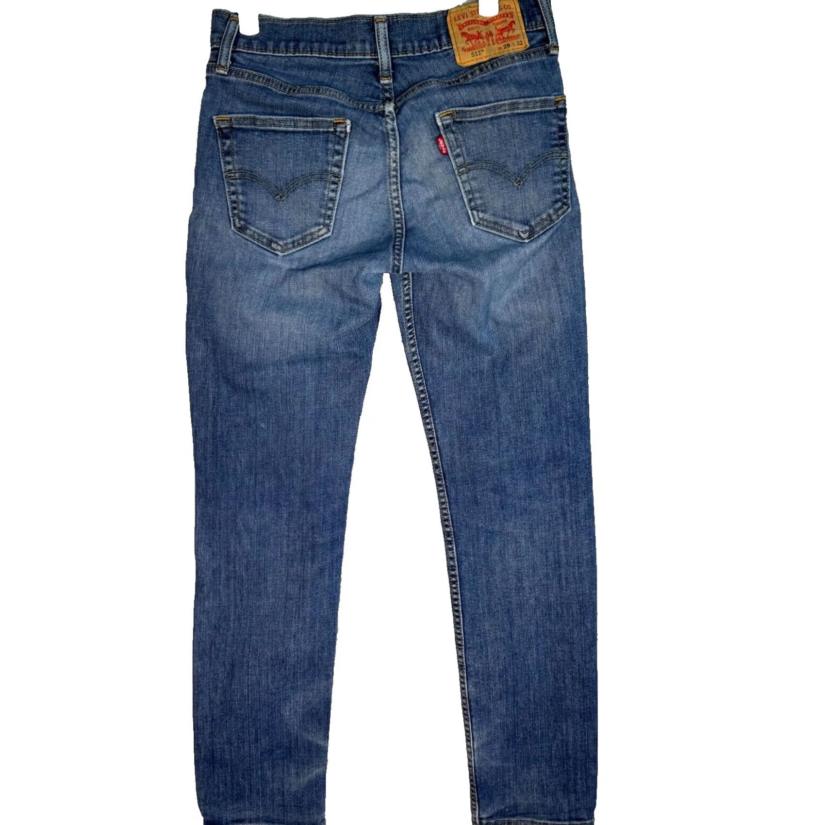 Levi's VINTAGE? Levi’s 511 Straight Leg Jeans 29x32 Blue Medium Wash Mens Regular 29 Blue Denim Stretch Slim Modern 511 Jeans Mens Jeans Cargo? Size US 29 - 2 Thumbnail