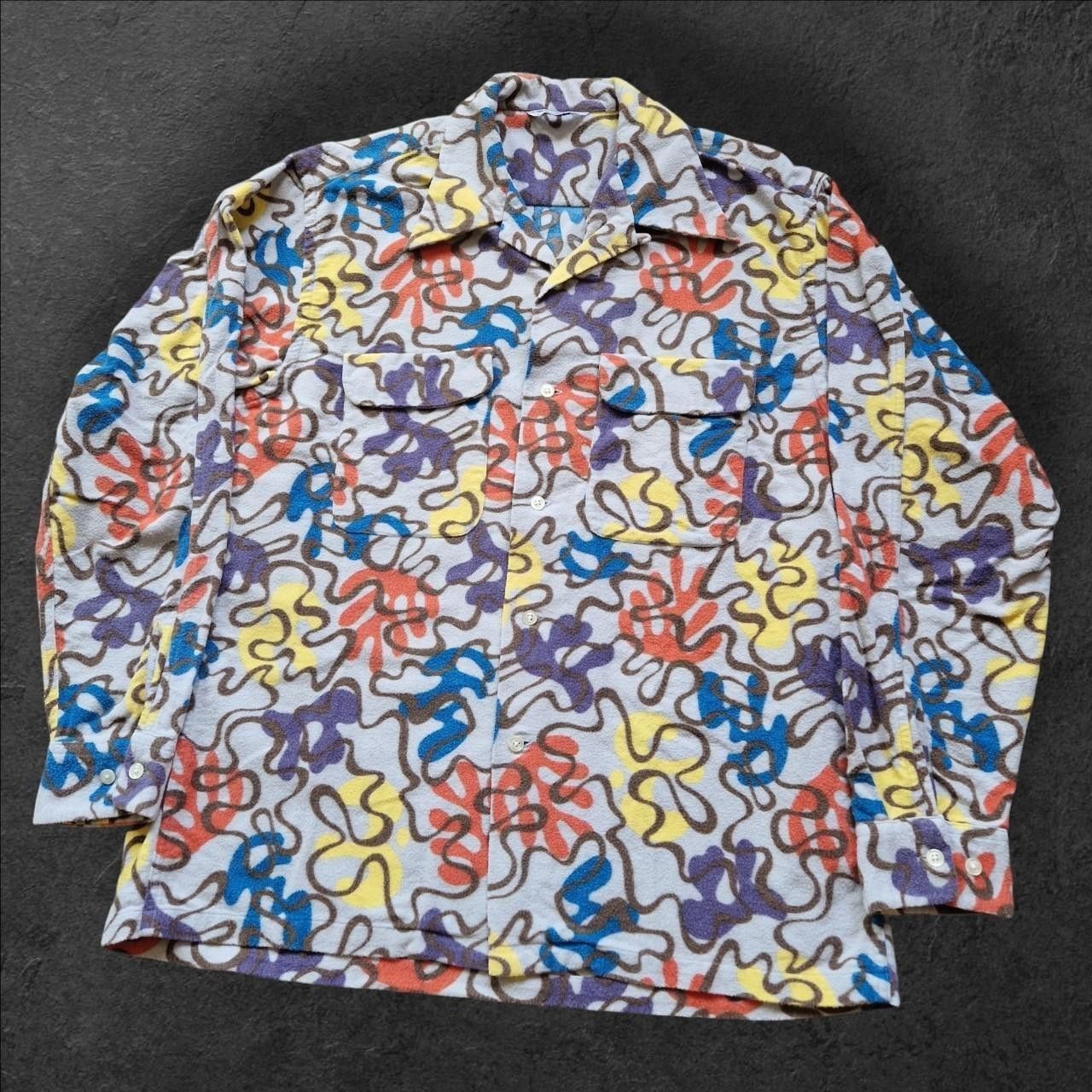 Beams Plus beams wear by beams abstract patterned brushed cotton shirt Size US M / EU 48-50 / 2 - 2 Thumbnail