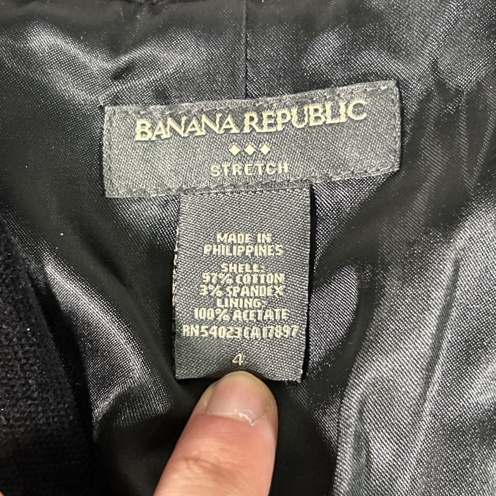Banana Republic Single Breast Pea Coat Blazer Jacket Womens 4 Formal Black Size S / US 4 / IT 40 - 3 Thumbnail