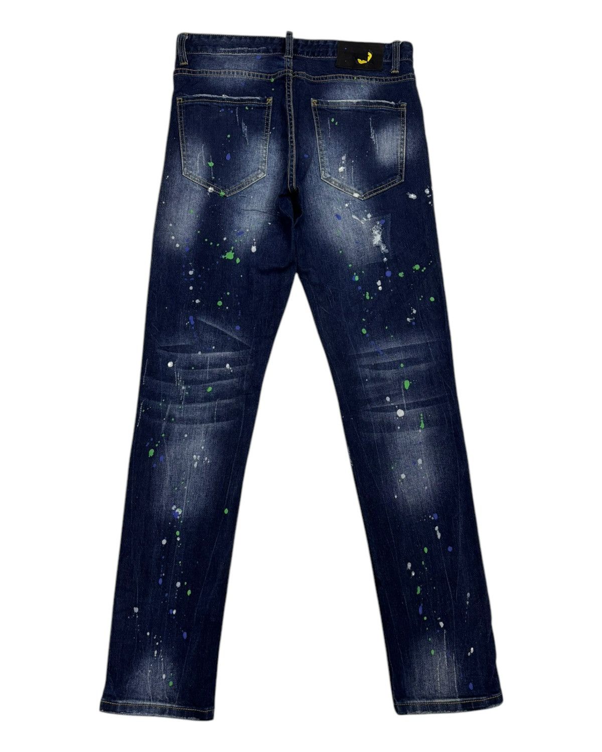 Japanese Brand Distressed Denim Custom Made Slim Straight Jeans Size US 32 / EU 48 - 2 Thumbnail