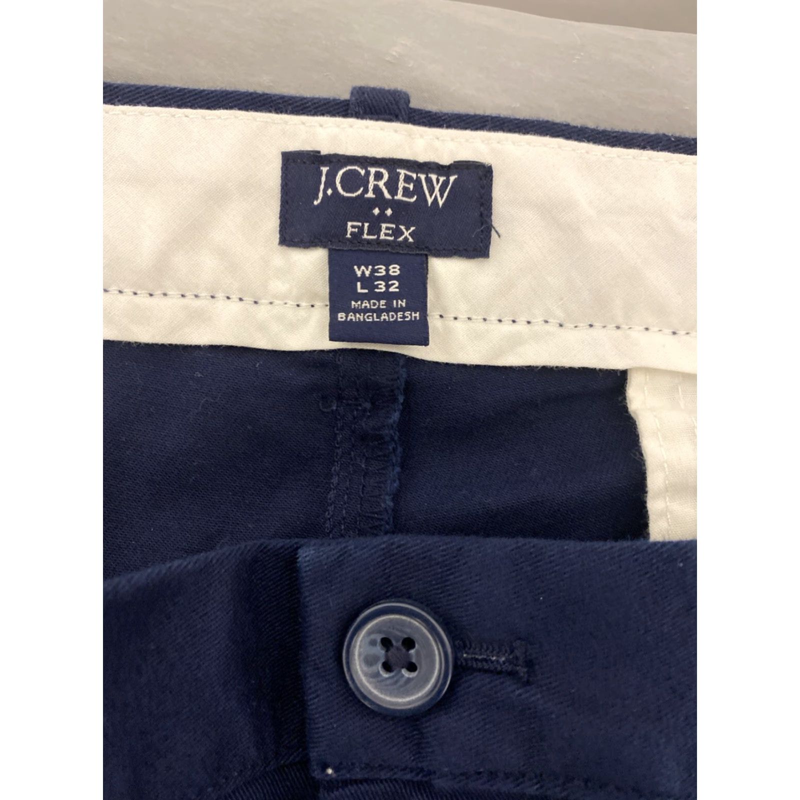 J.Crew J.CREW Men's Navy Chino Pants 36x32 Straight Fit Tech Stretch Flat Front Casual Size US 36 / EU 52 - 7 Thumbnail