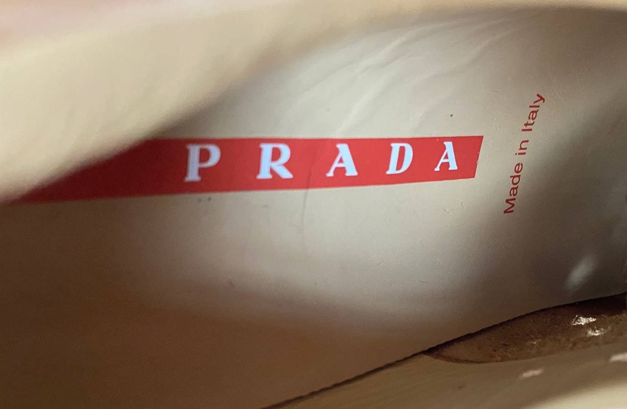 Prada 🔥 00s Prada Holes Americas Cup leather low top sneakers Size US 8.5 / IT 38.5 - 9 Thumbnail