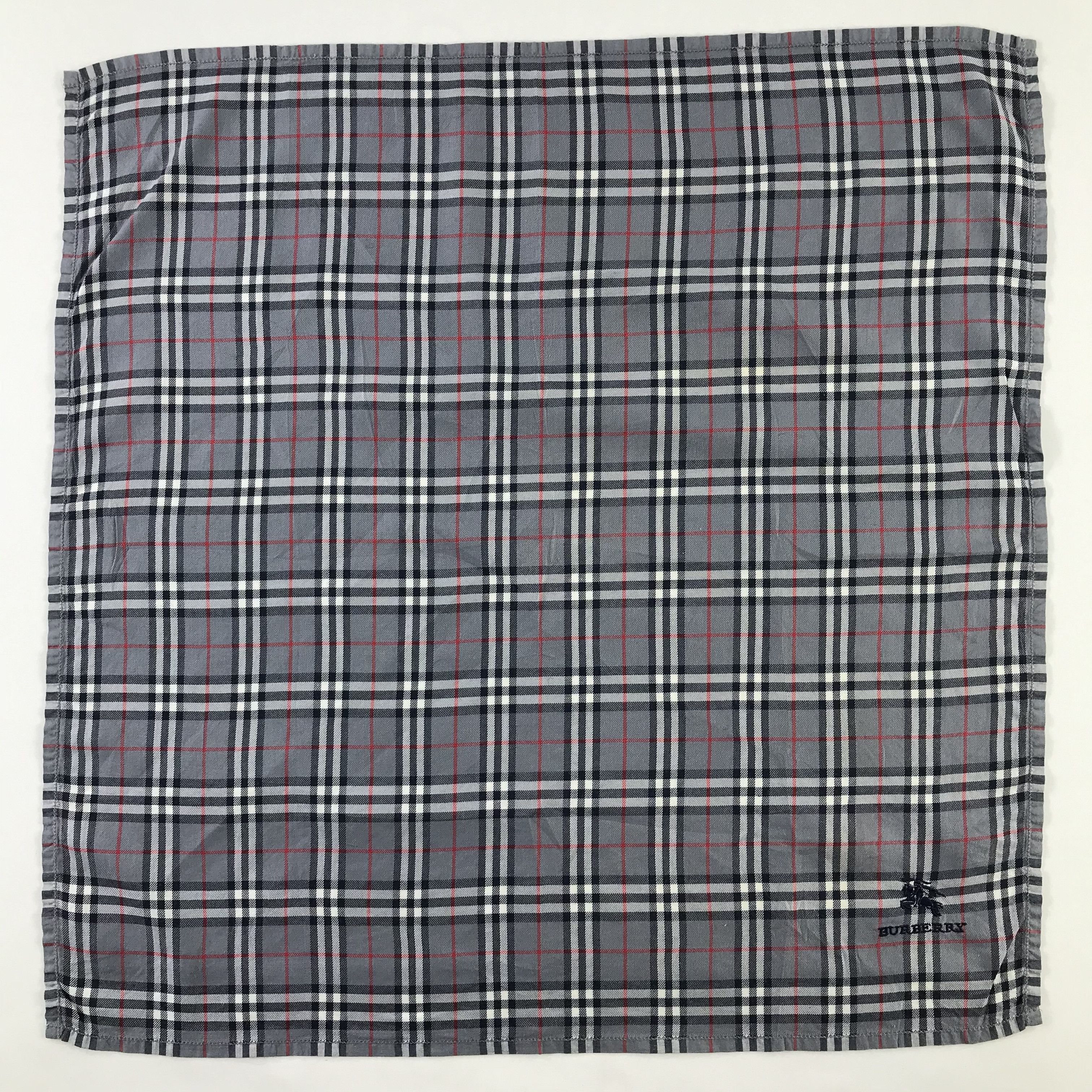 Burberry × Vintage Burberry Bandana / Handkerchief / Neckerchief - S1115 Size ONE SIZE - 1 Thumbnail