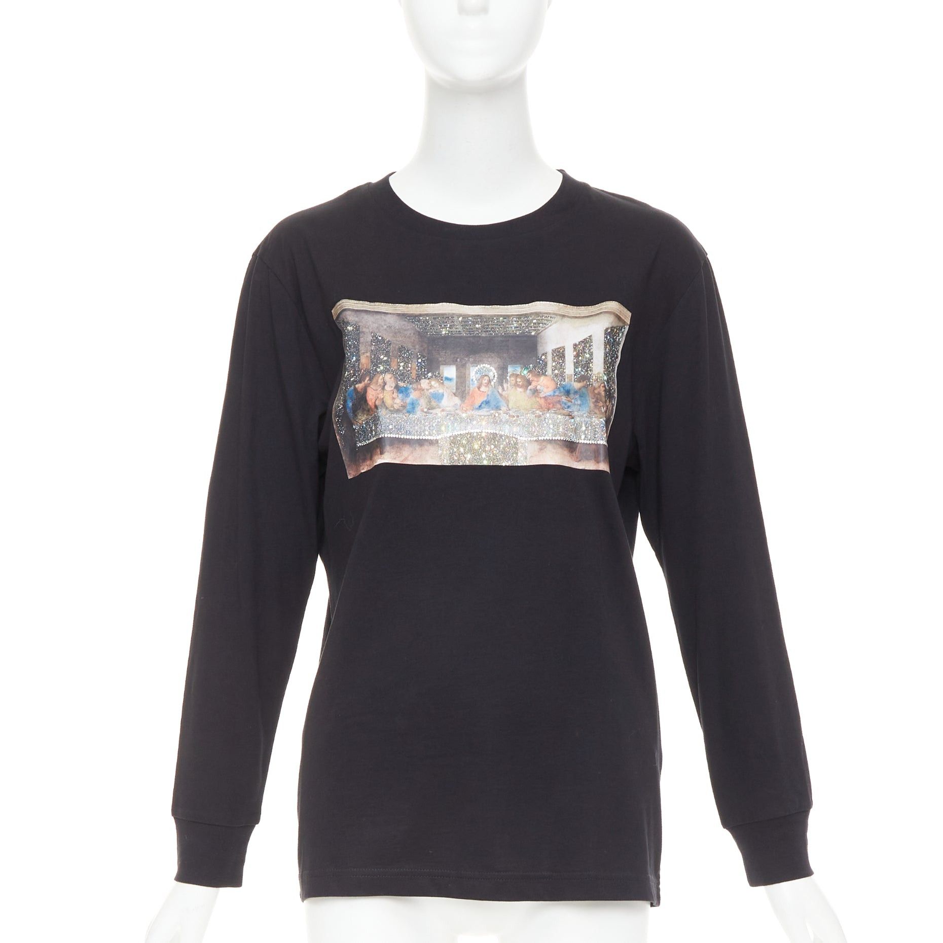 Other SARA SHAKEEL X BROWNS black cotton The Last Supper crystal dusted top S Size S / US 4 / IT 40 - 1 Thumbnail