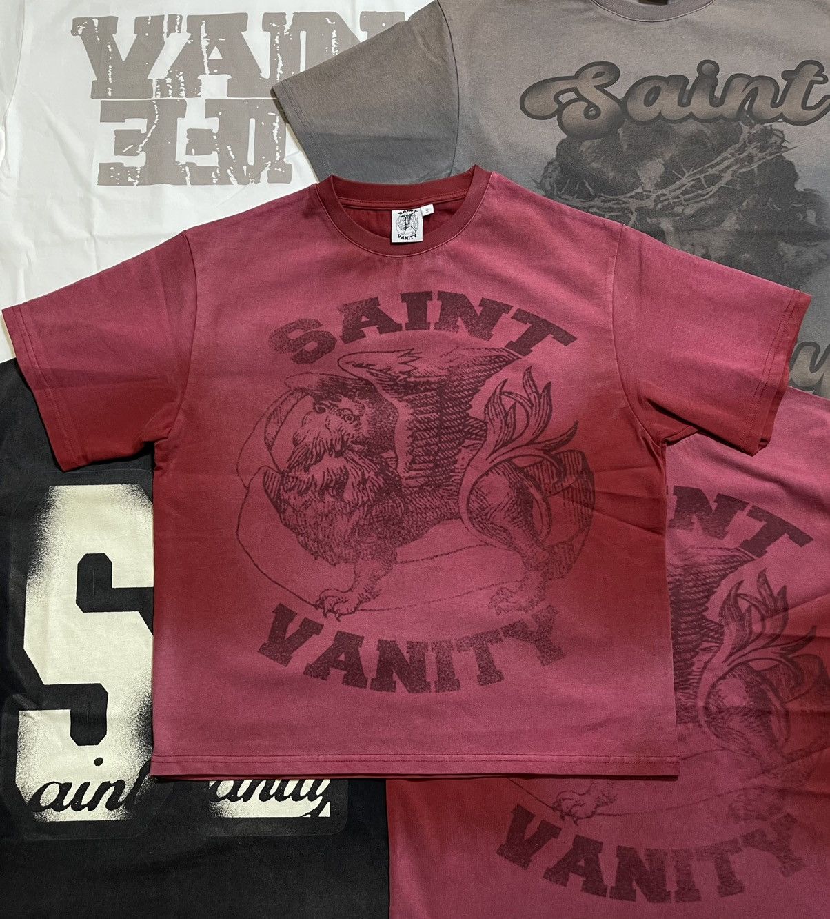 Saint Vanity Saint Vanity Red Dissolve Tee Size US XL / EU 56 / 4 - 1 Thumbnail