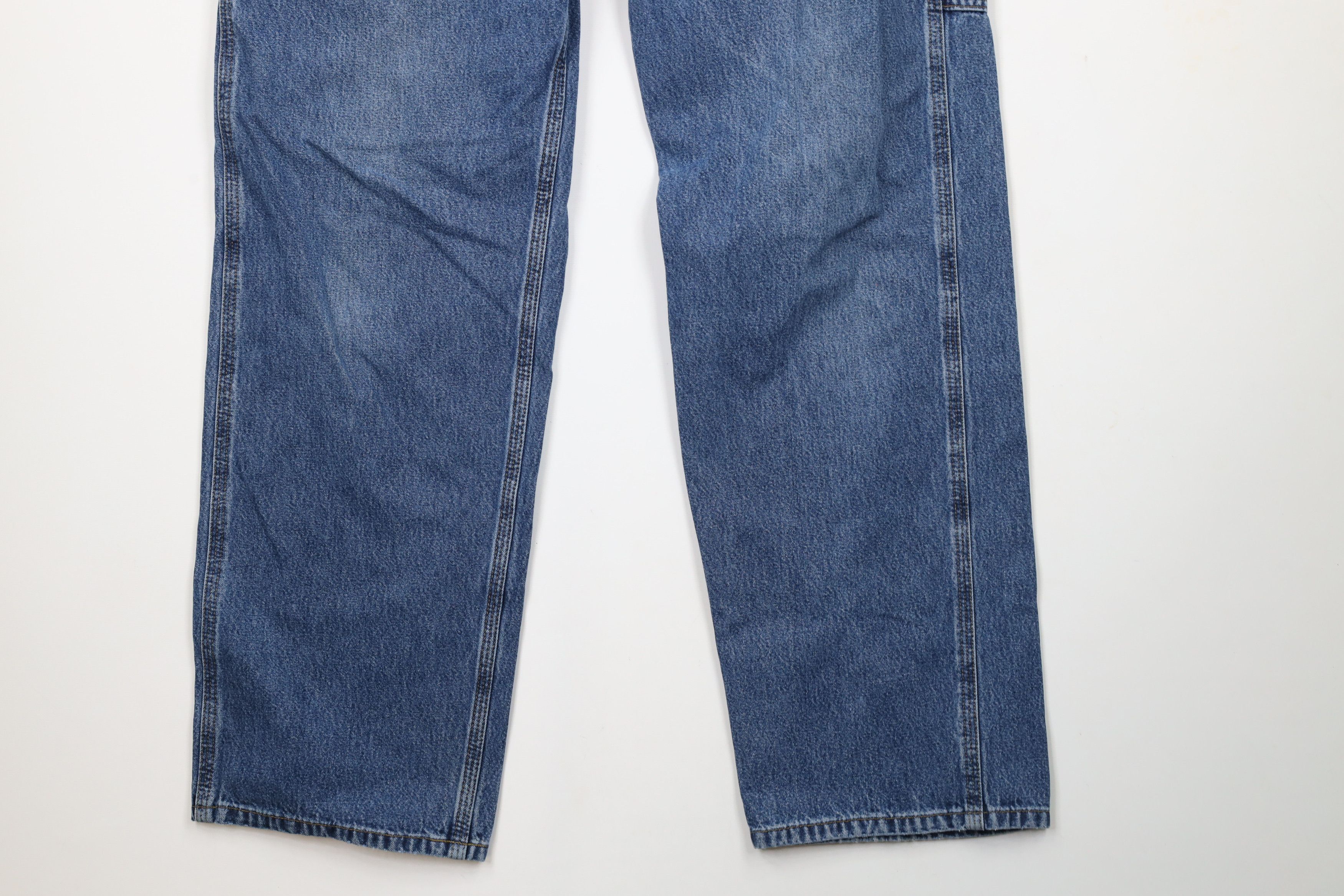 Carhartt × Vintage Vintage Carhartt Spell Wide Leg Dungaree Denim Jeans Blue Size US 32 / EU 48 - 4 Thumbnail