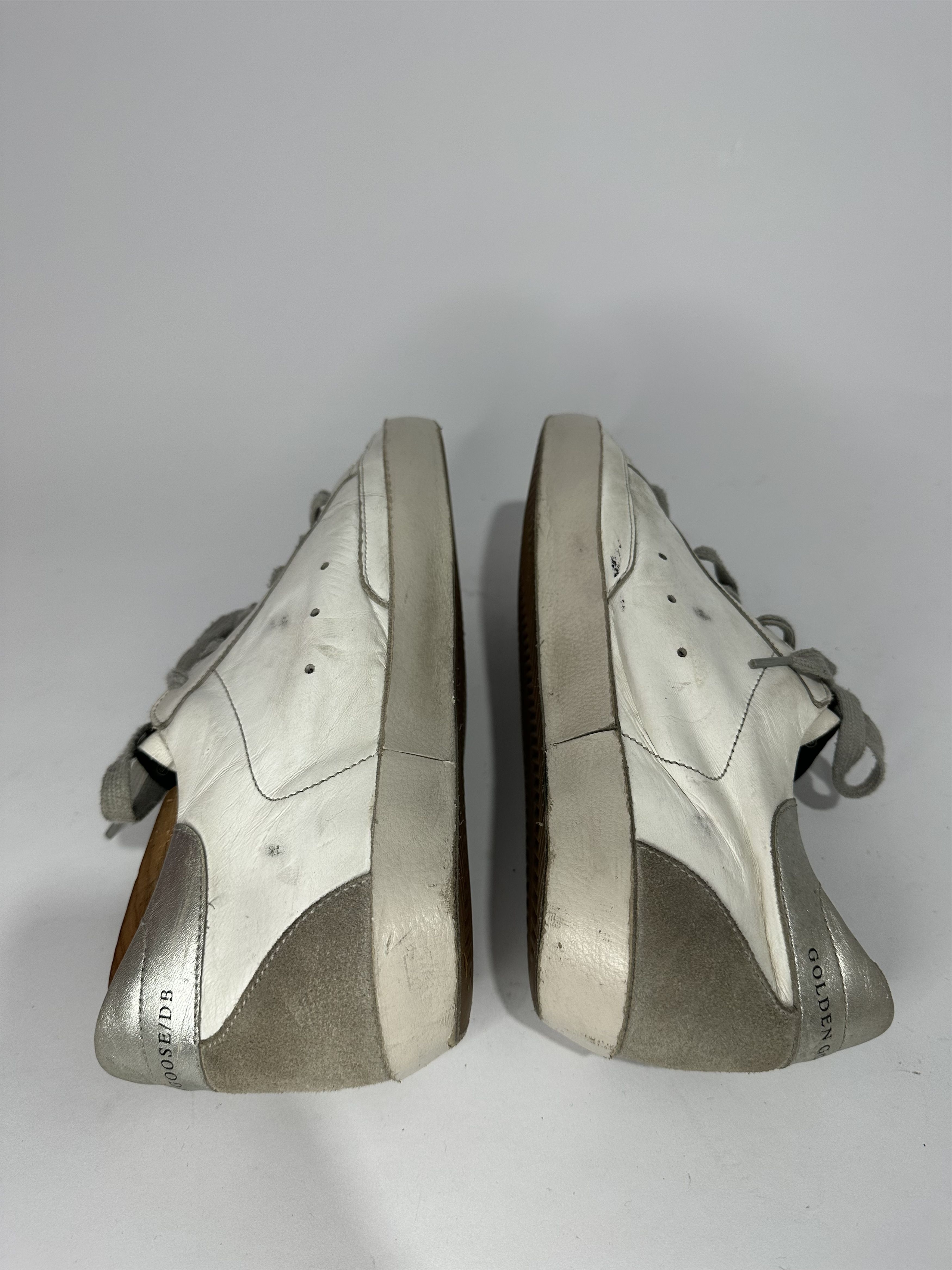Golden Goose Golden Goose Superstar White Leather Silver Heel Tab Sneaker Size US 7 / EU 40 - 4 Thumbnail