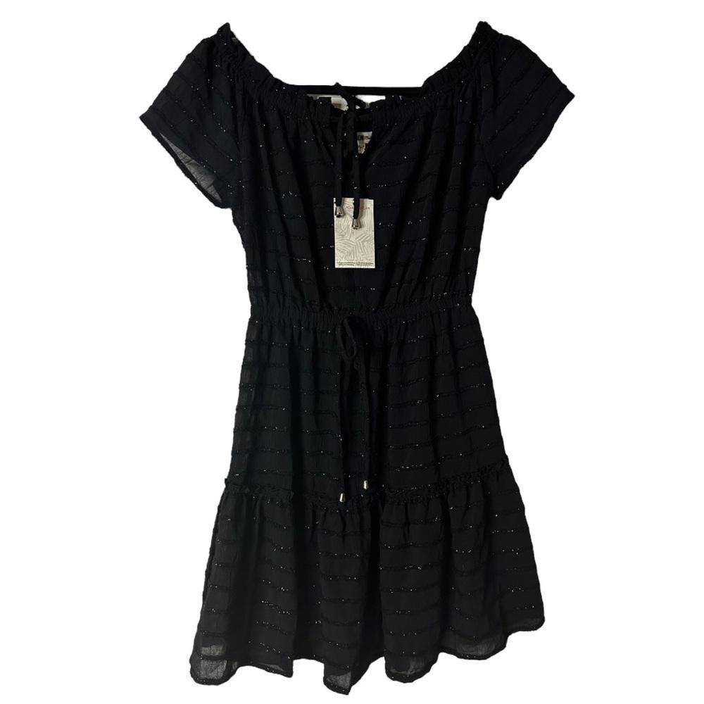 Other Miken l NWT Black Ruffled Dress Small Size S / US 4 / IT 40 - 2 Thumbnail