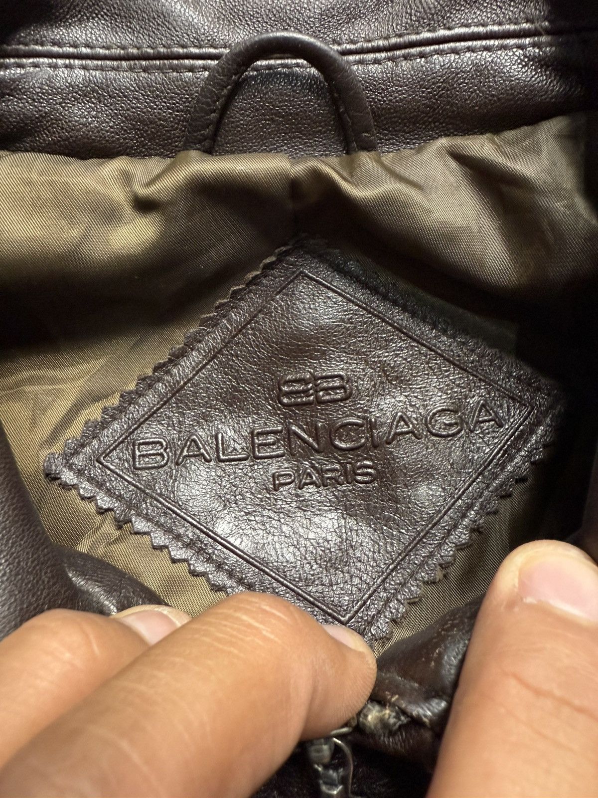 Balenciaga Balenciaga 1997 Nicolas Ghesquiere BB logo Leather Blouson Size US M / EU 48-50 / 2 - 10 Thumbnail