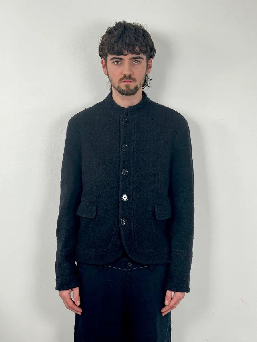John Galliano AW2018 John Galliano Black Buttoned Wool Classy Jacket Size 42R - 2 Thumbnail