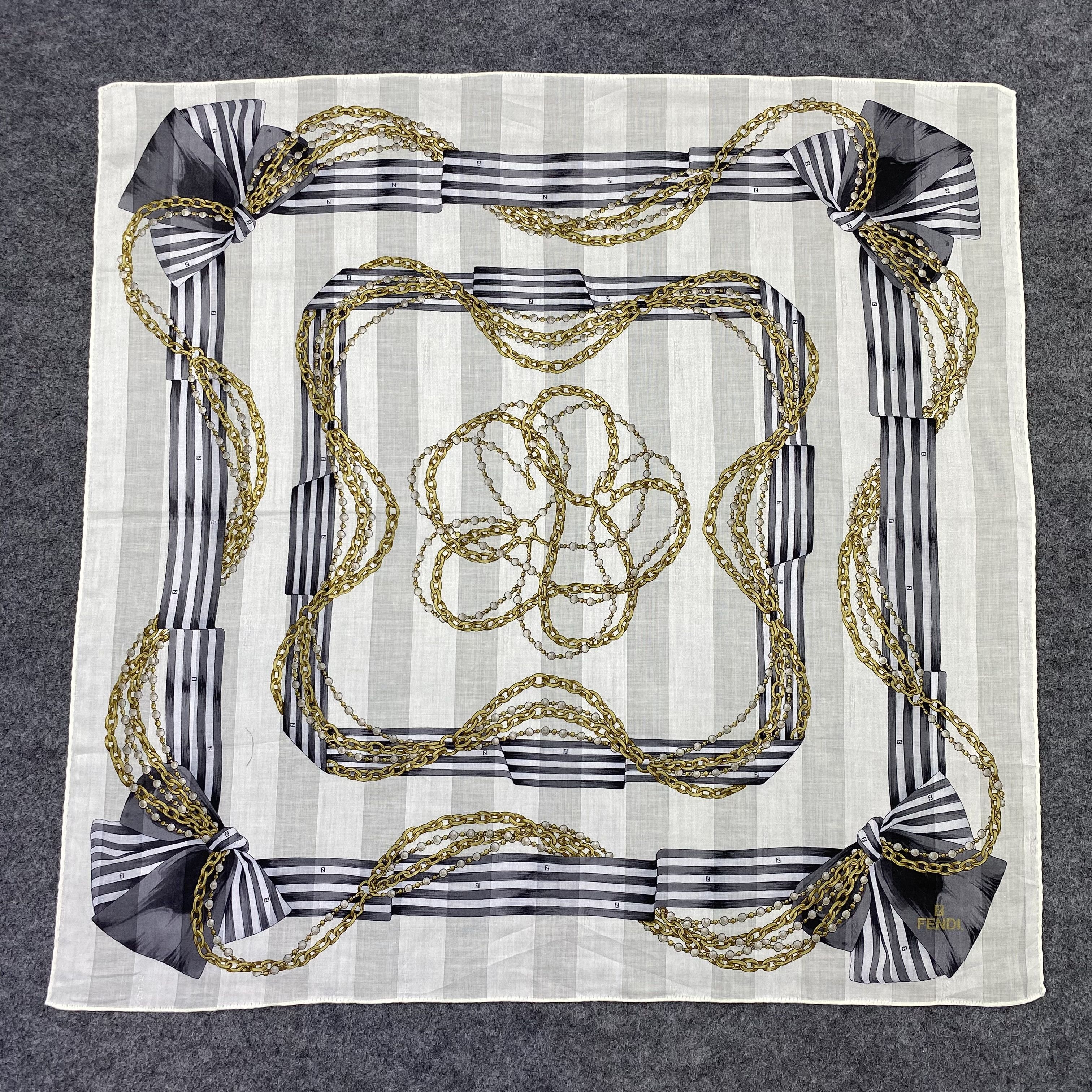 Fendi Fendi Handkerchief Neckerchief Bandana-B1777 Size ONE SIZE - 3 Thumbnail