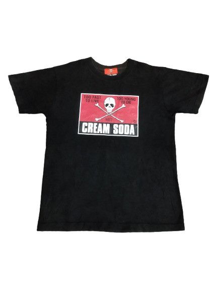 Japanese Brand Cream Soda Too Fast To Live Too Young To Die Tee Size US M / EU 48-50 / 2 - 1 Thumbnail