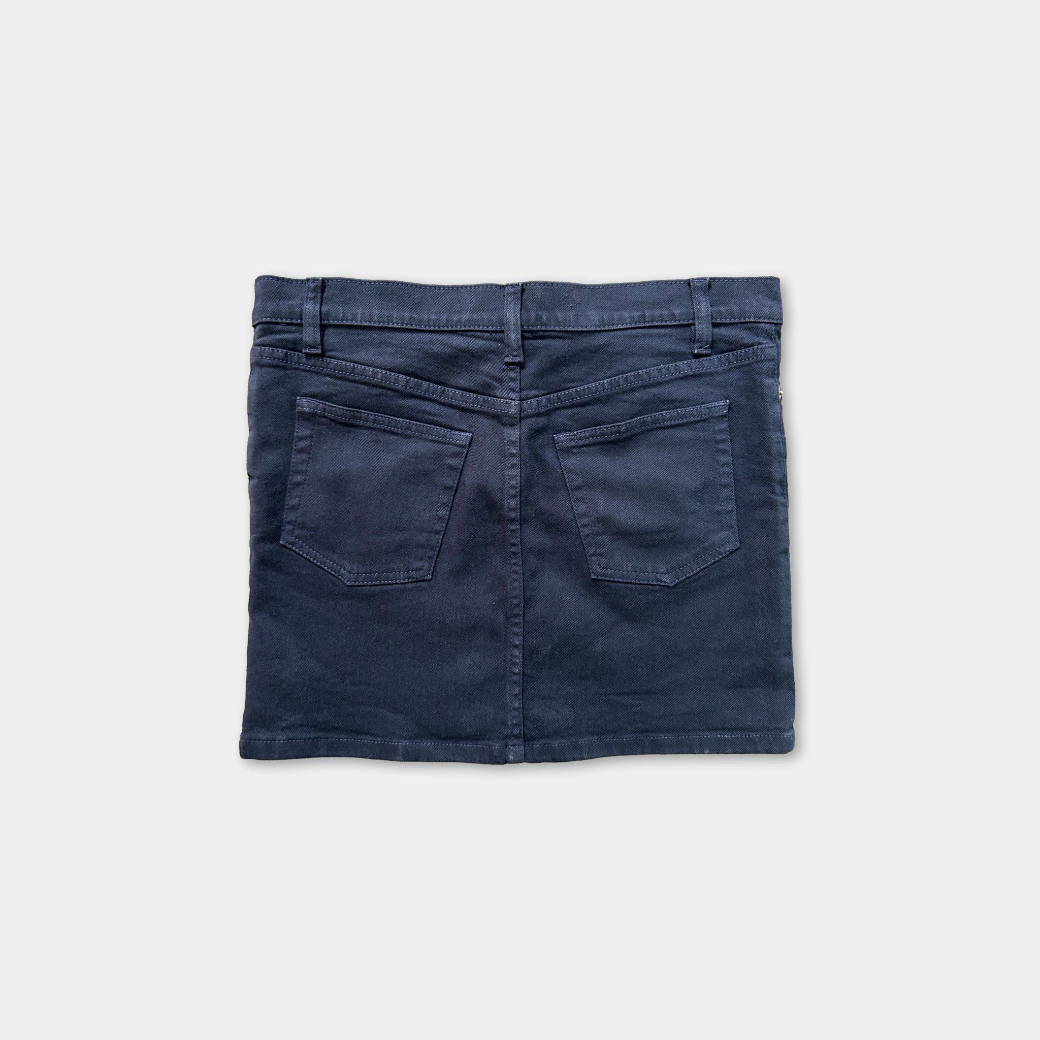 Helmut Lang Helmut Lang Navy Double Waist Denim Skirt Size 28" / US 6 / IT 42 - 3 Thumbnail