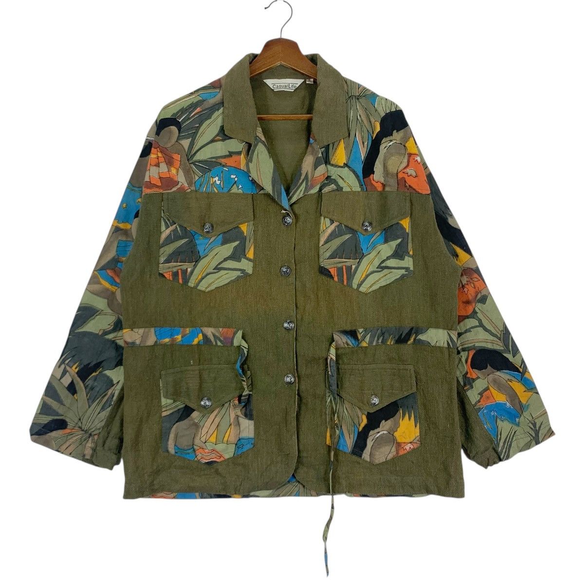 Japanese Brand × Vintage Vintage Japanese Brand Casual Life Printed Button Jacket Size US M / EU 48-50 / 2 - 1 Thumbnail
