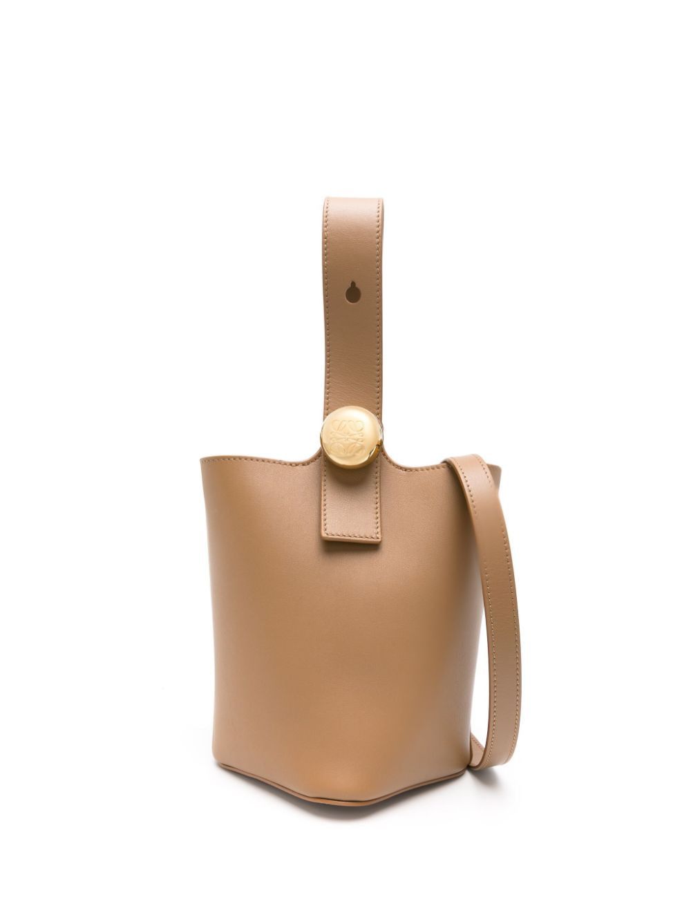 Loewe Pebble Mini Leather Bucket Bag, Women's