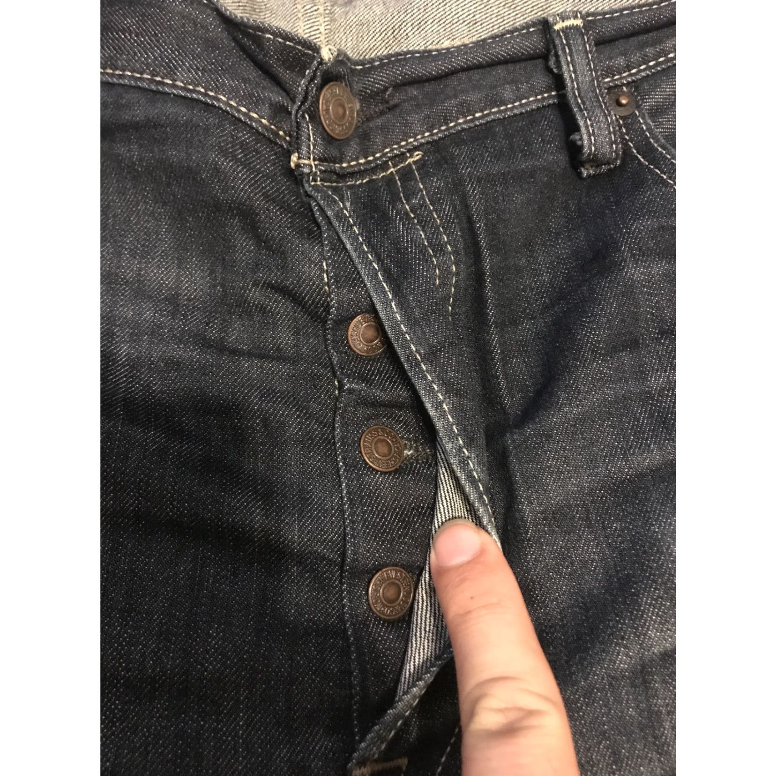 Levi's MENS Levi's 501 Original Fit Button Fly Jeans 38x34 Blue Size US 38 / EU 54 - 6 Thumbnail