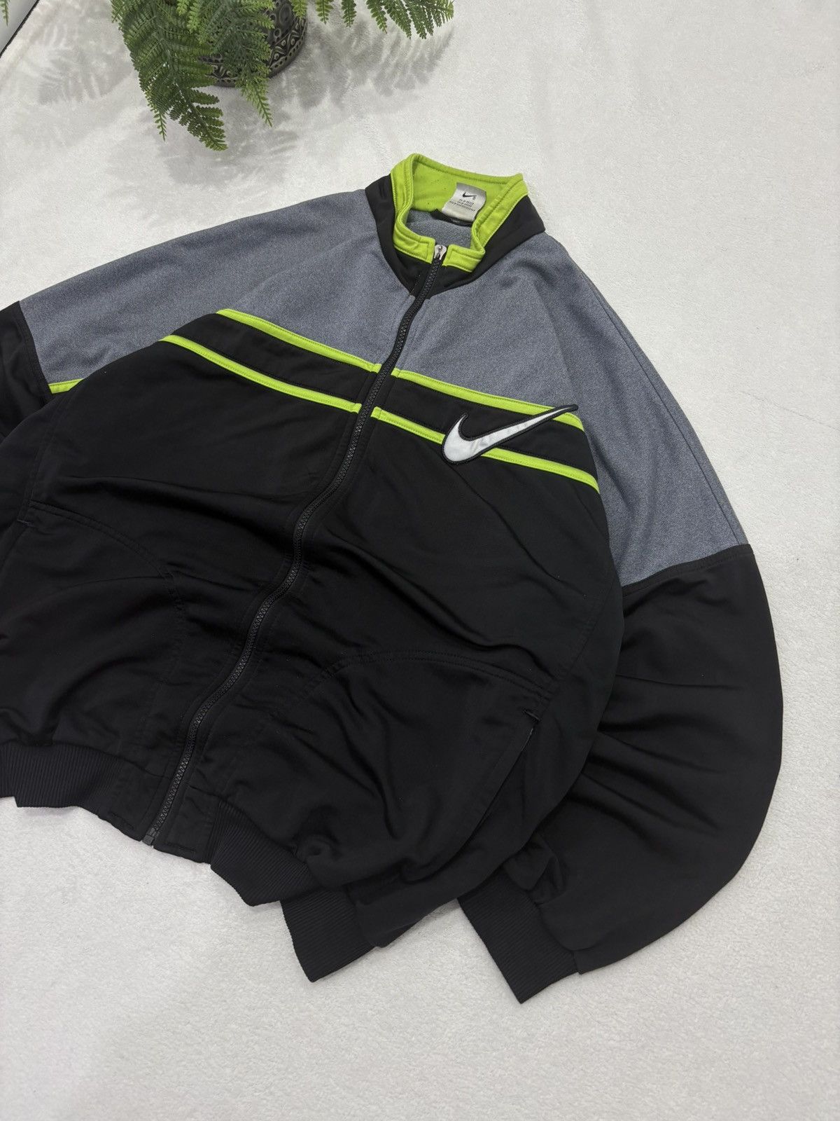 Nike 90s Nike Vintage Track Jacket Double Logo Oversized Jacket Size US L / EU 52-54 / 3 - 4 Thumbnail