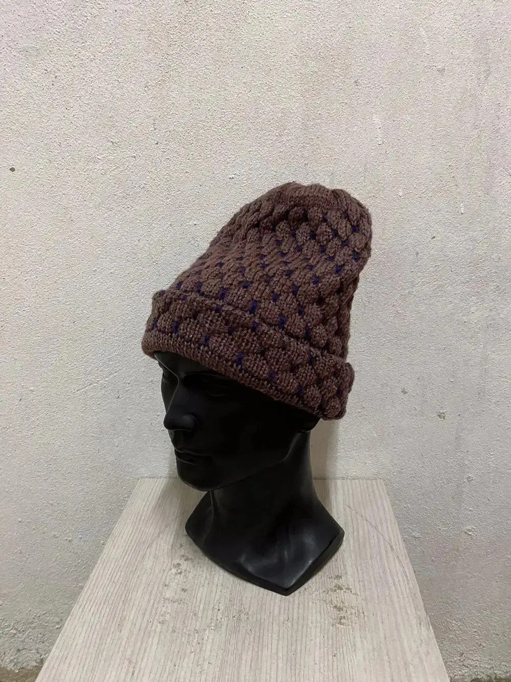 Japanese Brand Rare Design Crochet Beanie Hat Size ONE SIZE - 2 Thumbnail