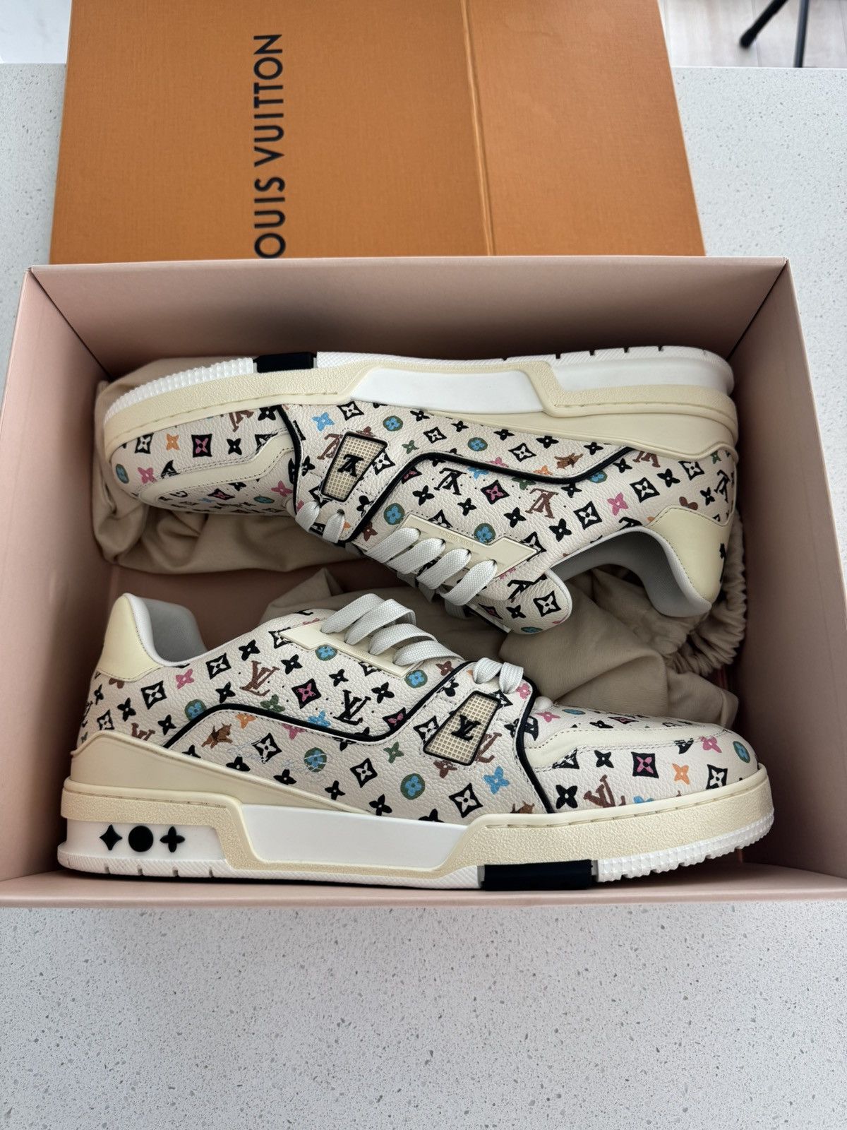 Louis Vuitton × Tyler The Creator Tyler The Creator Louis Vuitton Trainer Beige Size US 13 / EU 46 - 2 Thumbnail