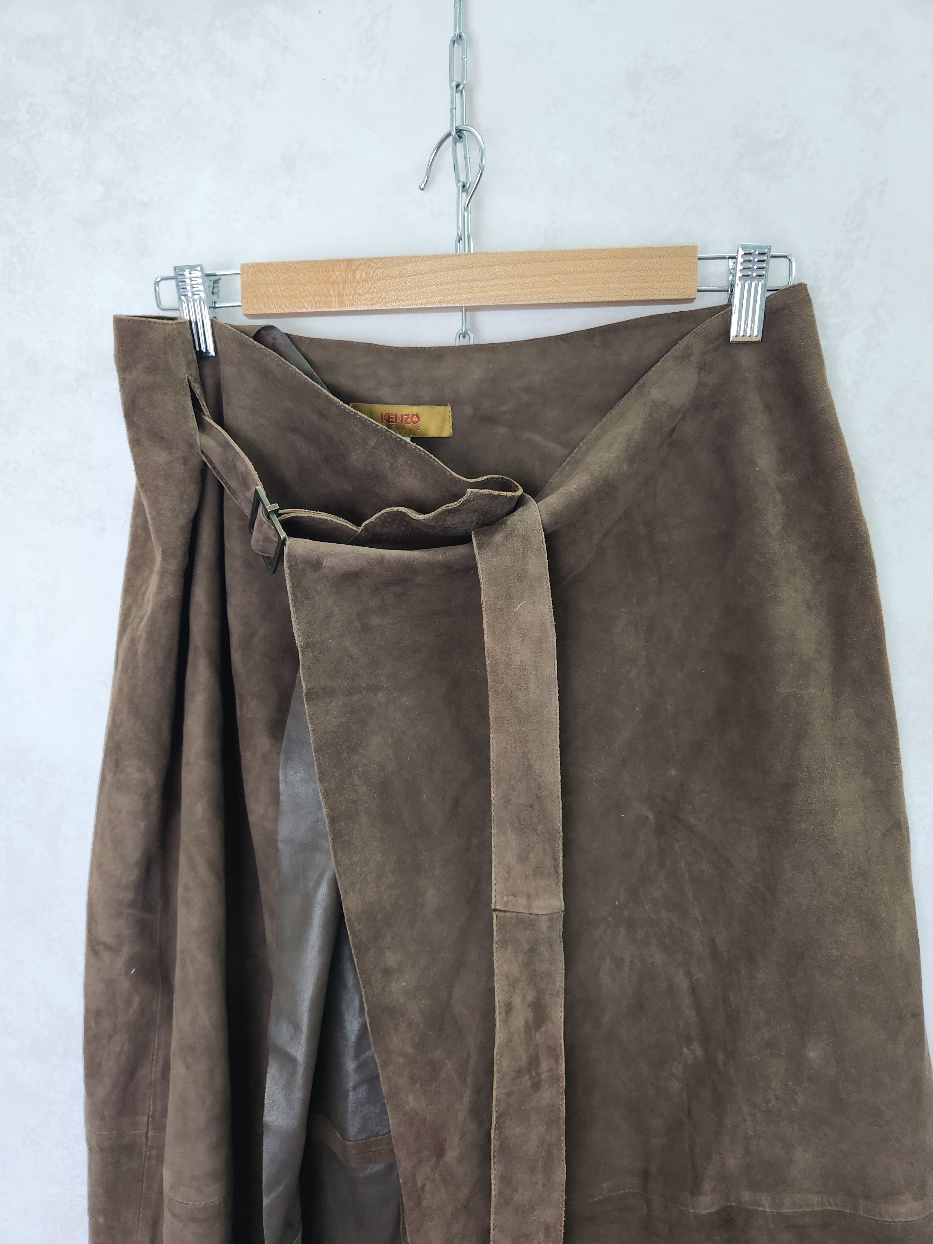 Kenzo Kenzo Jungle brown goat leather set skirt blazer vest Size M / US 6-8 / IT 42-44 - 17 Thumbnail