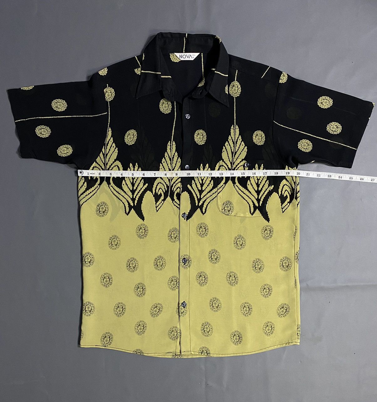 Japanese Brand × Vintage Yellow Peacock Tails Monolux Shirts Size US M / EU 48-50 / 2 - 10 Thumbnail