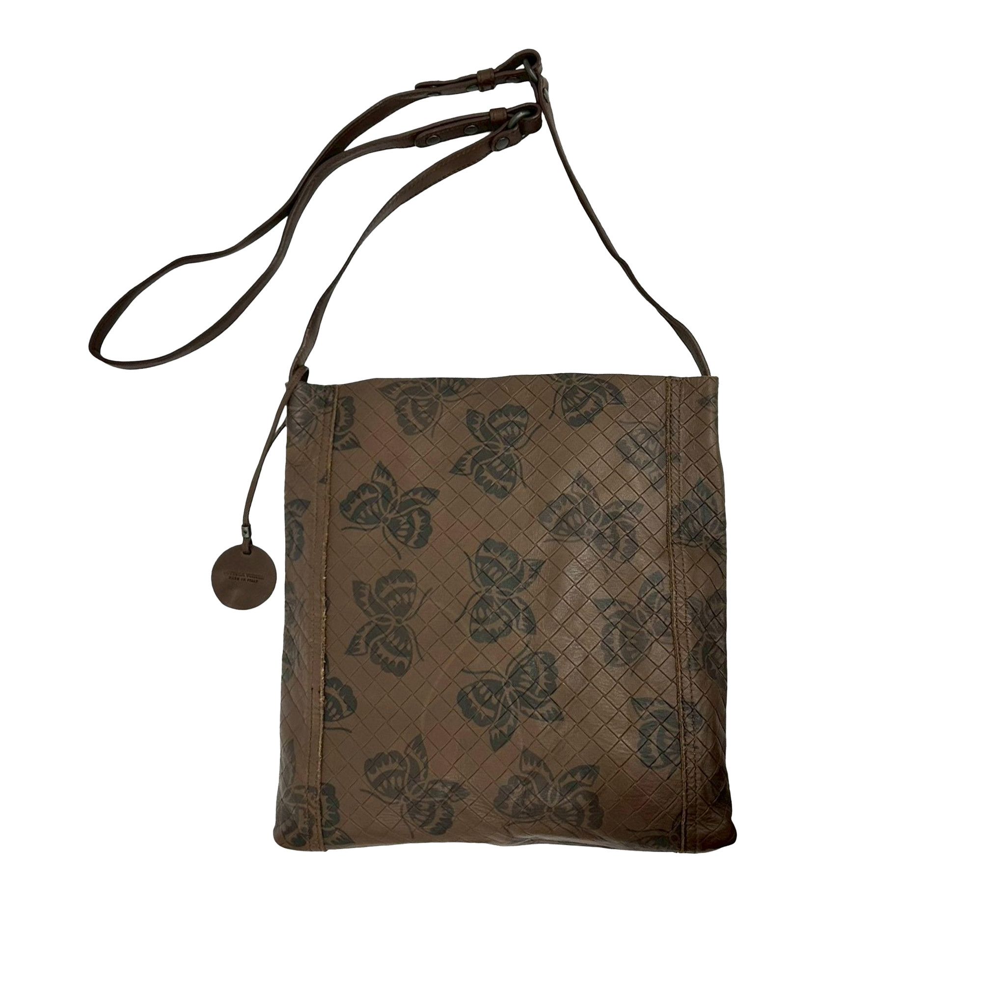 Bottega Veneta Bottega Veneta Leather Intrecciomirage Butterfly Crossbody Size ONE SIZE - 1 Thumbnail