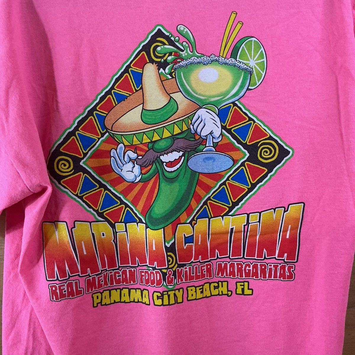 Gildan Marina Cantina Graphic Tee Pink Margarita Shirt PCB Men’s L Size US L / EU 52-54 / 3 - 3 Thumbnail