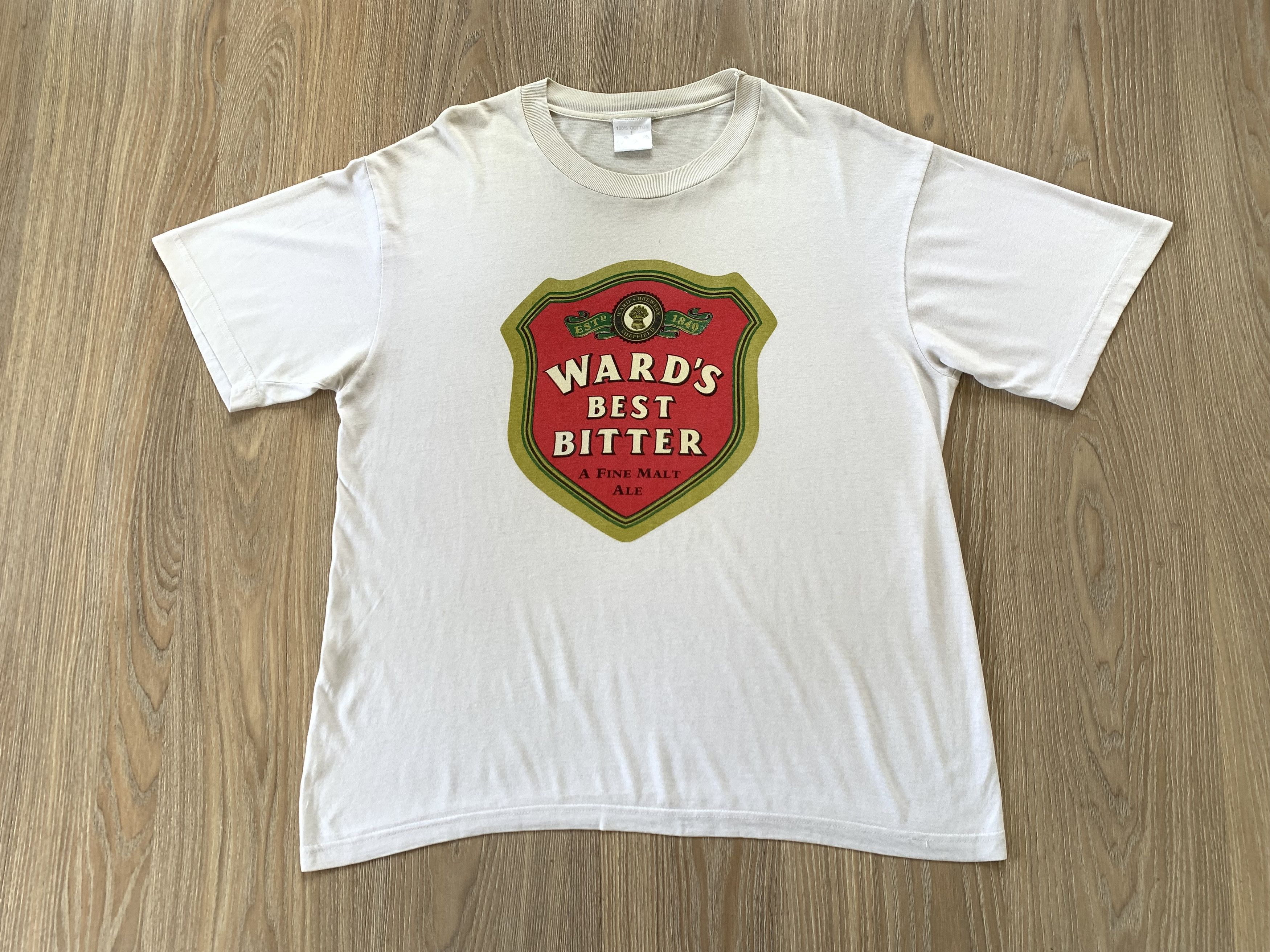 Vintage Vintage Wards Best Bitter A Fine Malt Ale 1994 T Shirt Size US L / EU 52-54 / 3 - 3 Thumbnail