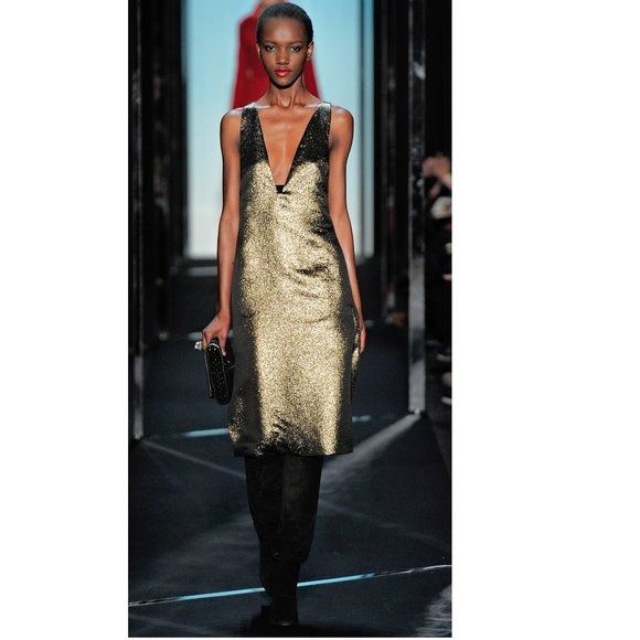 Diane von Furstenberg NWT Diane von Furstenberg Runway Metallic Backless Chastity Size M / US 6-8 / IT 42-44 - 1 Thumbnail