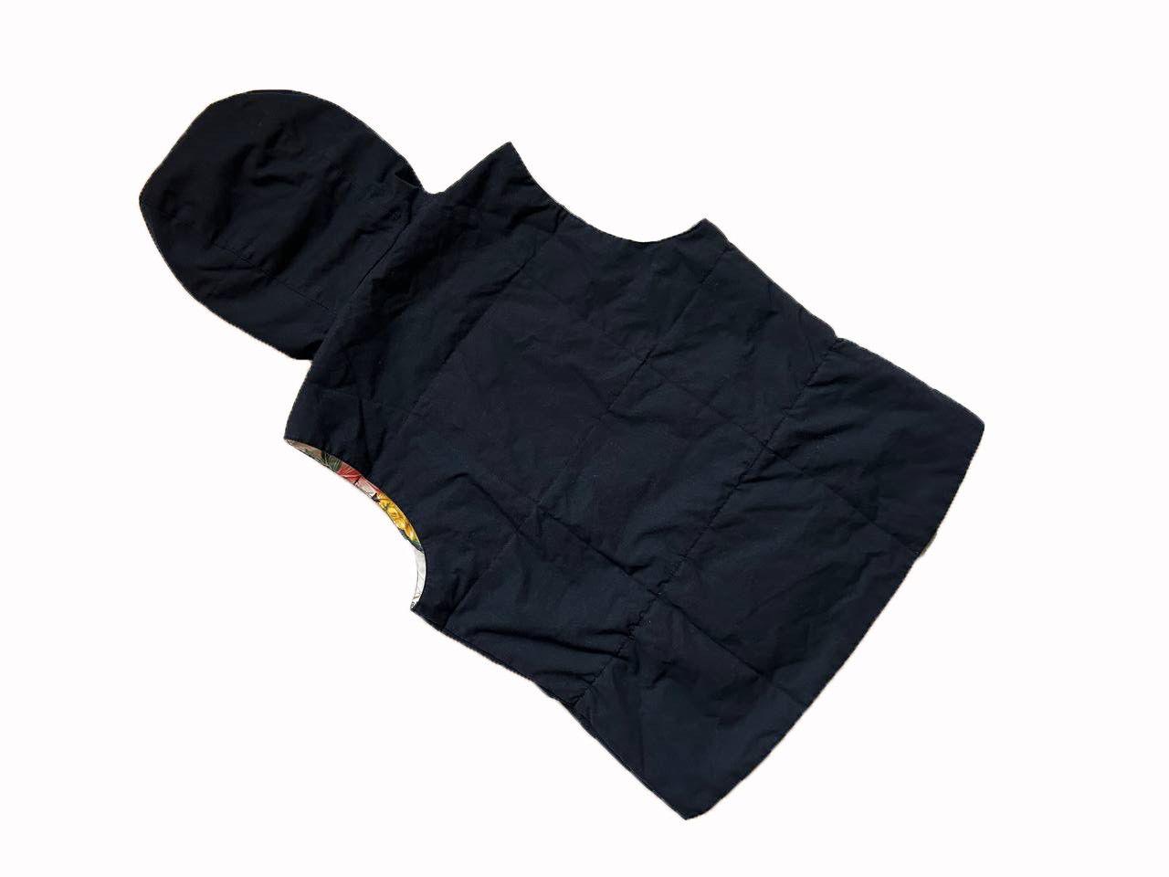 Engineered Garments Engineered Garments Navy Hooded Work Vest w/ Floral Lining Size XS / US 0-2 / IT 36-38 - 3 Thumbnail