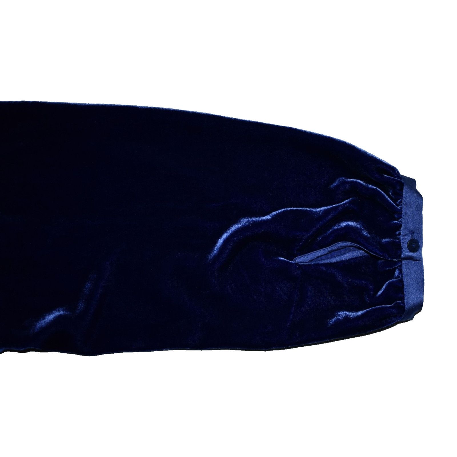 EILEEN FISHER Blue Velvet Long Sleeve Cocktail Dress Size L
