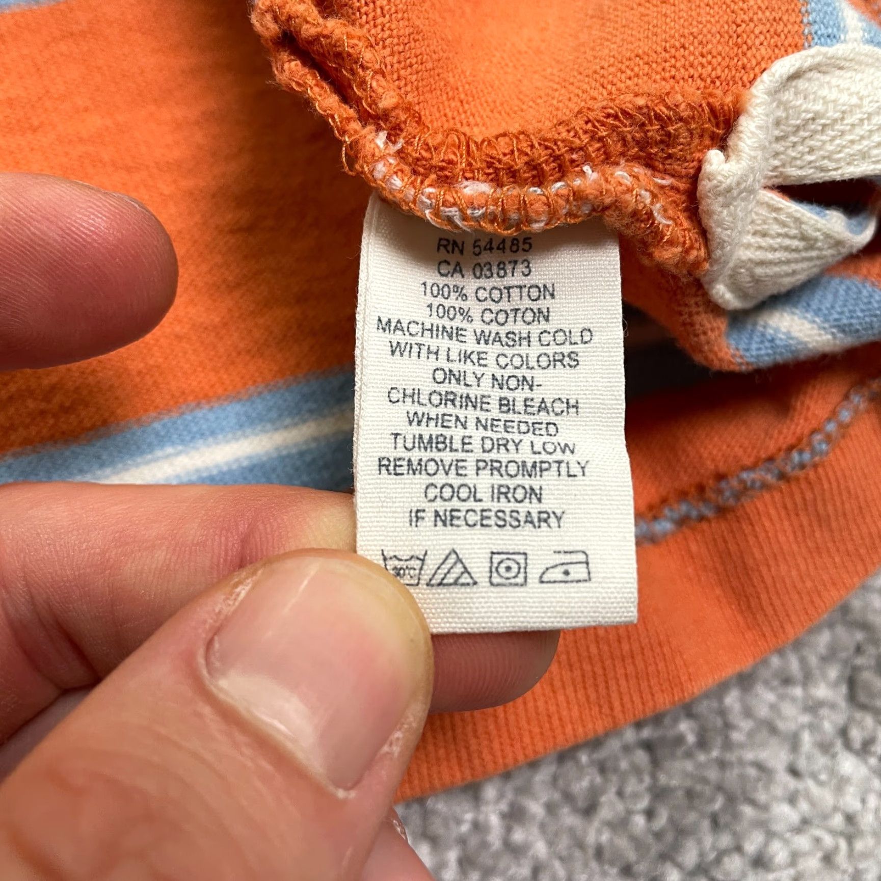 American Eagle Outfitters American Eagle Outfitters Polo Shirt Mens Medium Orange Blue Striped Cotton Top Size US M / EU 48-50 / 2 - 5 Thumbnail