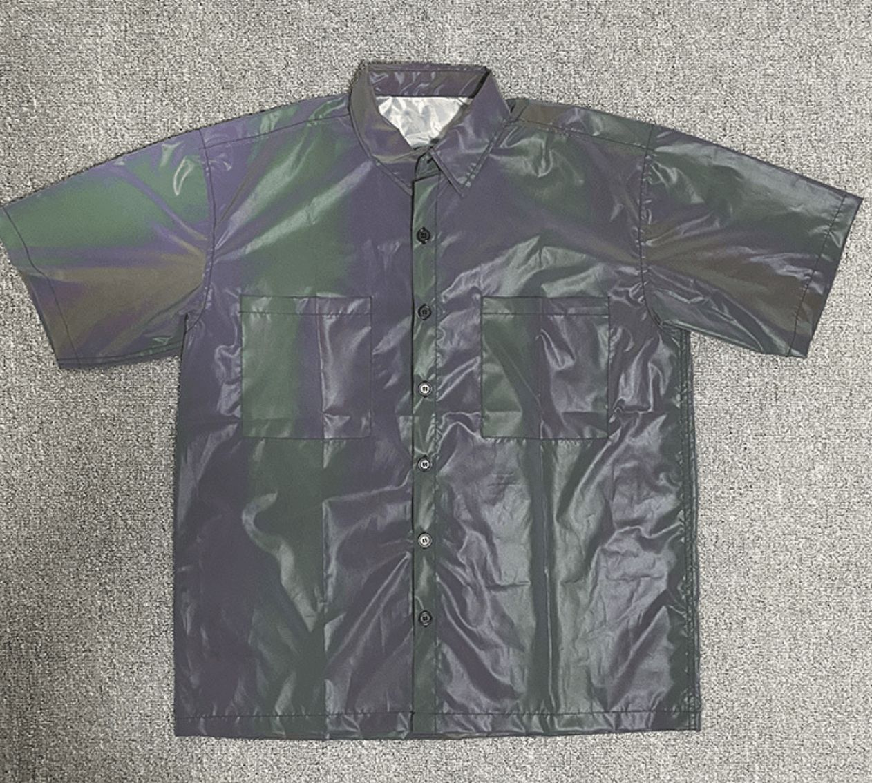Designer Holographic Rainbow Reflective Mens Shirt Size US M / EU 48-50 / 2 - 7 Thumbnail