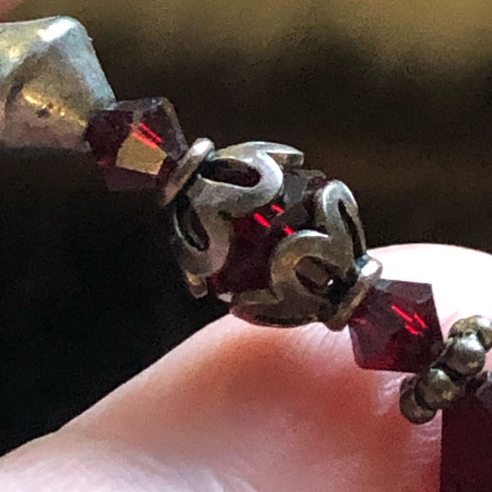 Handmade Handcrafted dark vampire blood red bead toggle bracelet Size ONE SIZE - 5 Thumbnail